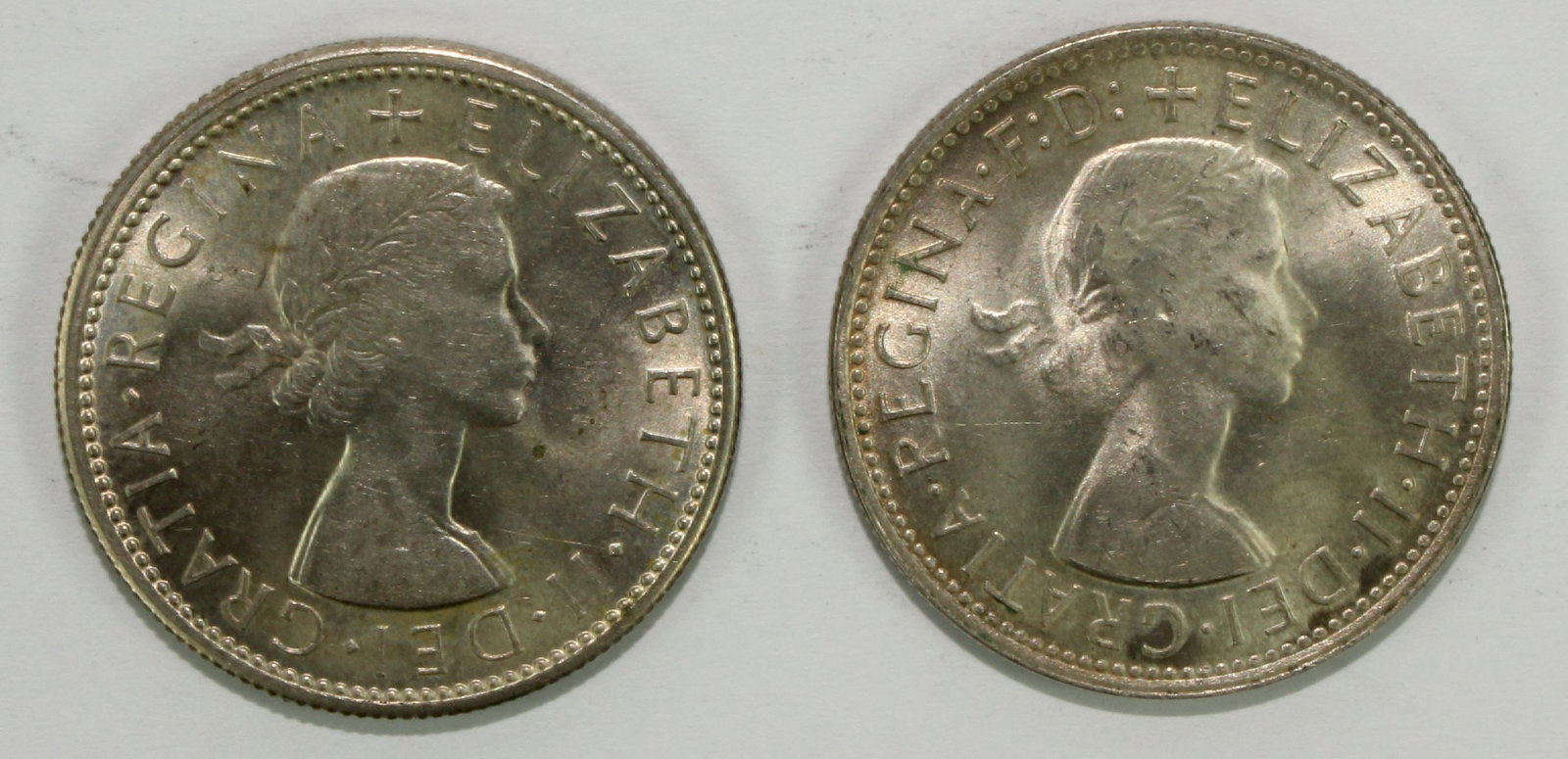 Australia 1953 & 1954 'Royal Visit of QEII' Silver Florins, Choice Uncirculated (2 coins) - 2