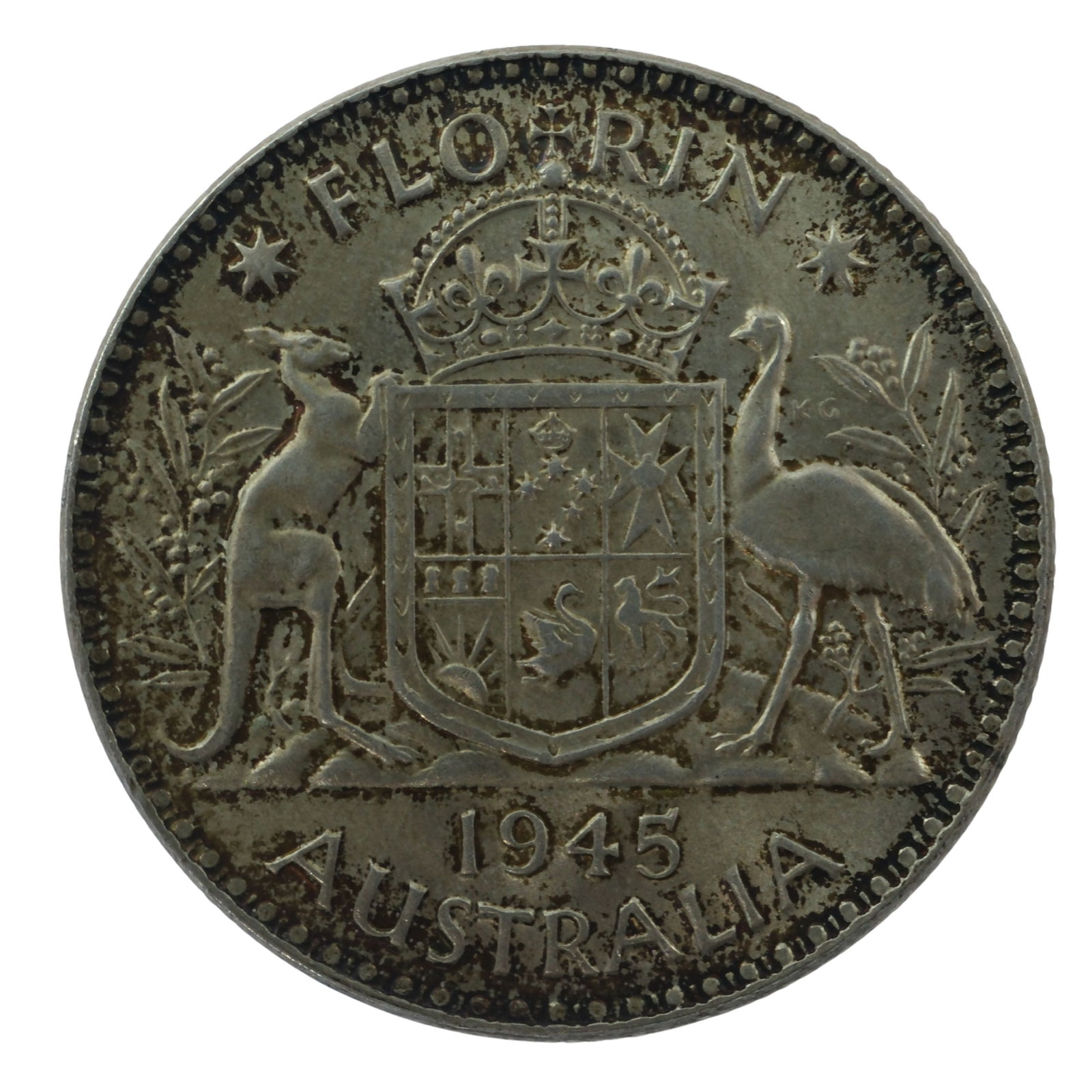 Australia 1945 Florin, Choice Uncirculated (1 of 2)