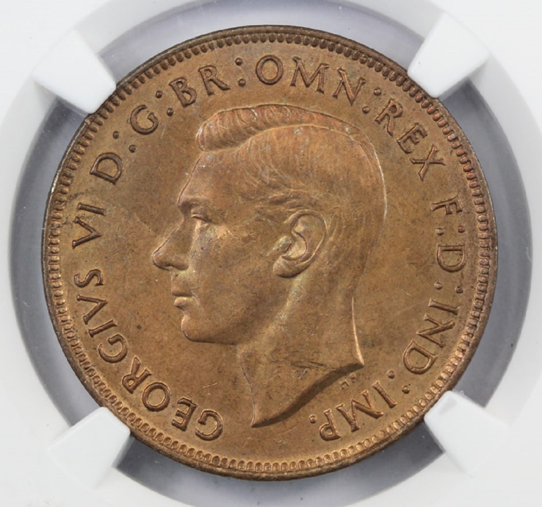 Australia 1938 Penny, NGC MS64 RB - 2