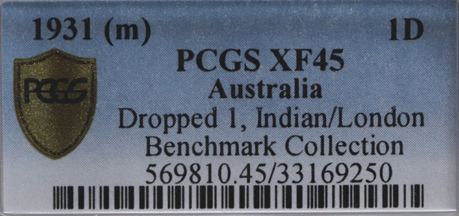 Australia 1931 'Indian Obverse - Dropped 1' Penny, PCGS XF45 - 3
