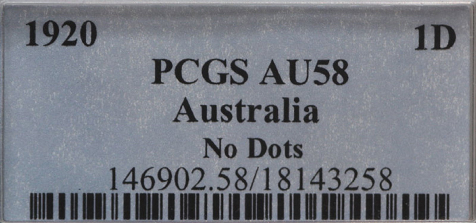 Australia 1920 (S) 'Plain' Penny, PCGS AU55 (Pop 4) - Rare in grade - 4