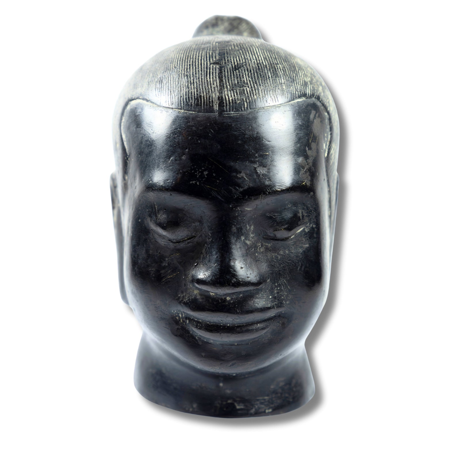 Asian Art Bronze Head (1 of 2)