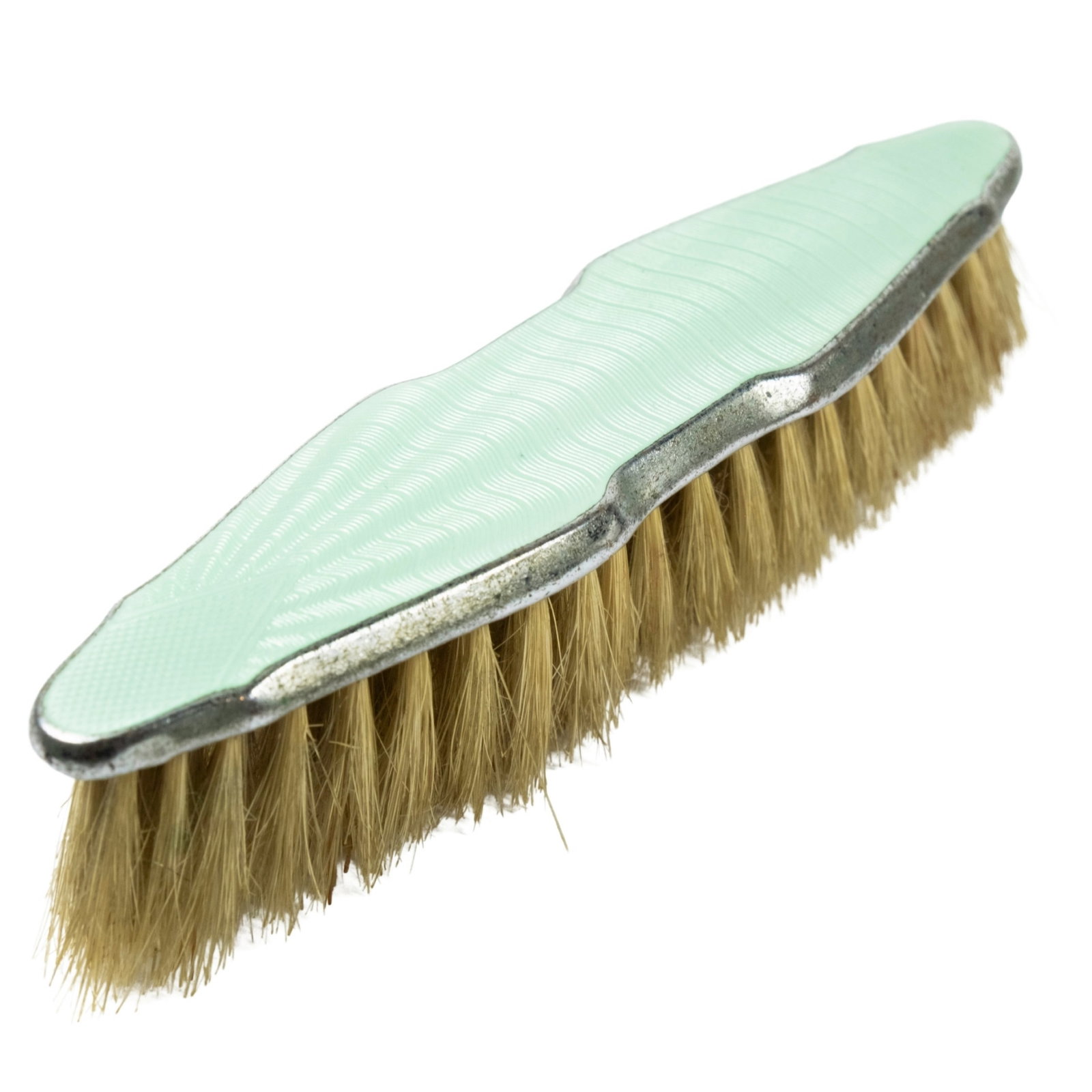 Small Silver-plated Guilloche Enamelled Clothes Brush (1 of 5)