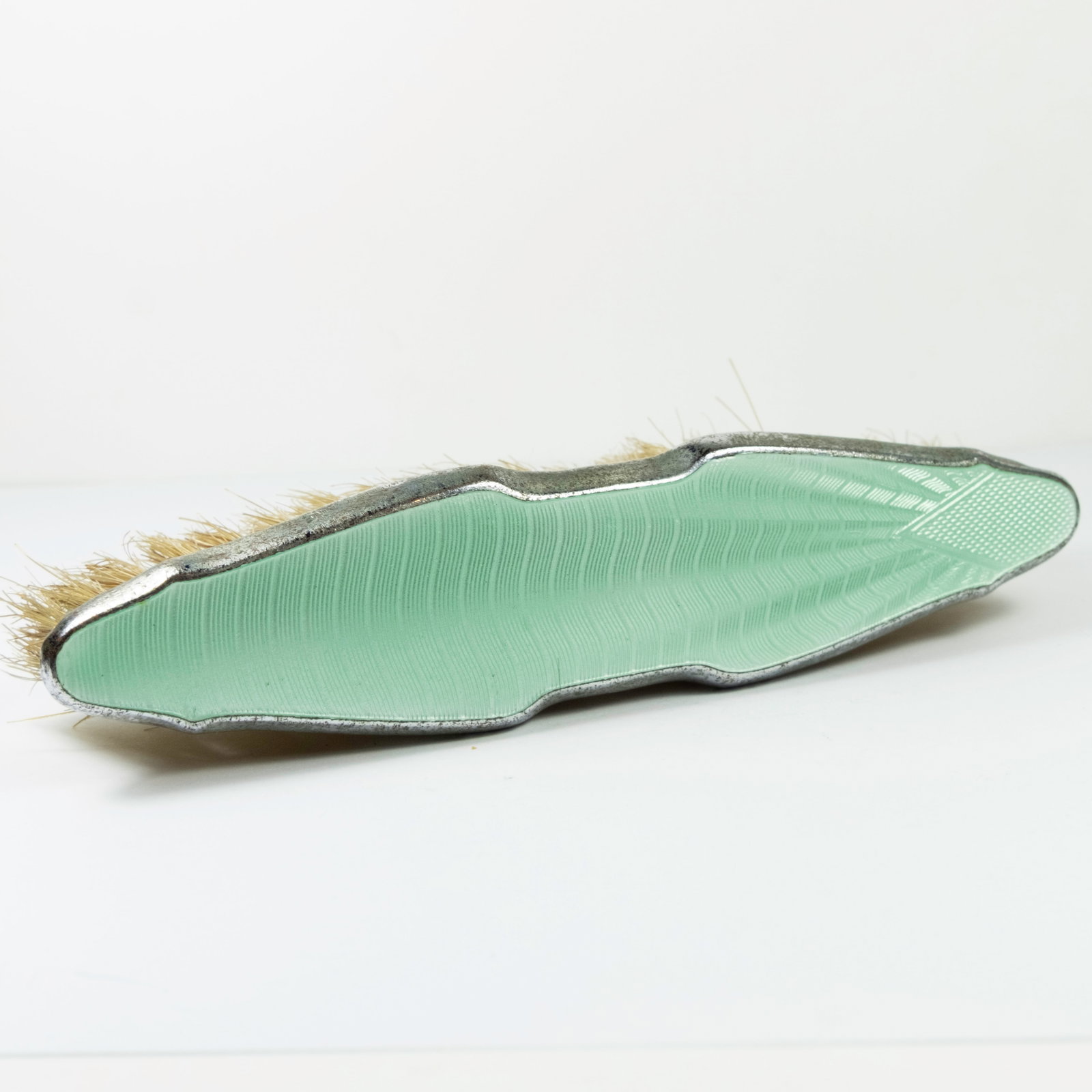 Small Silver-plated Guilloche Enamelled Clothes Brush - 4