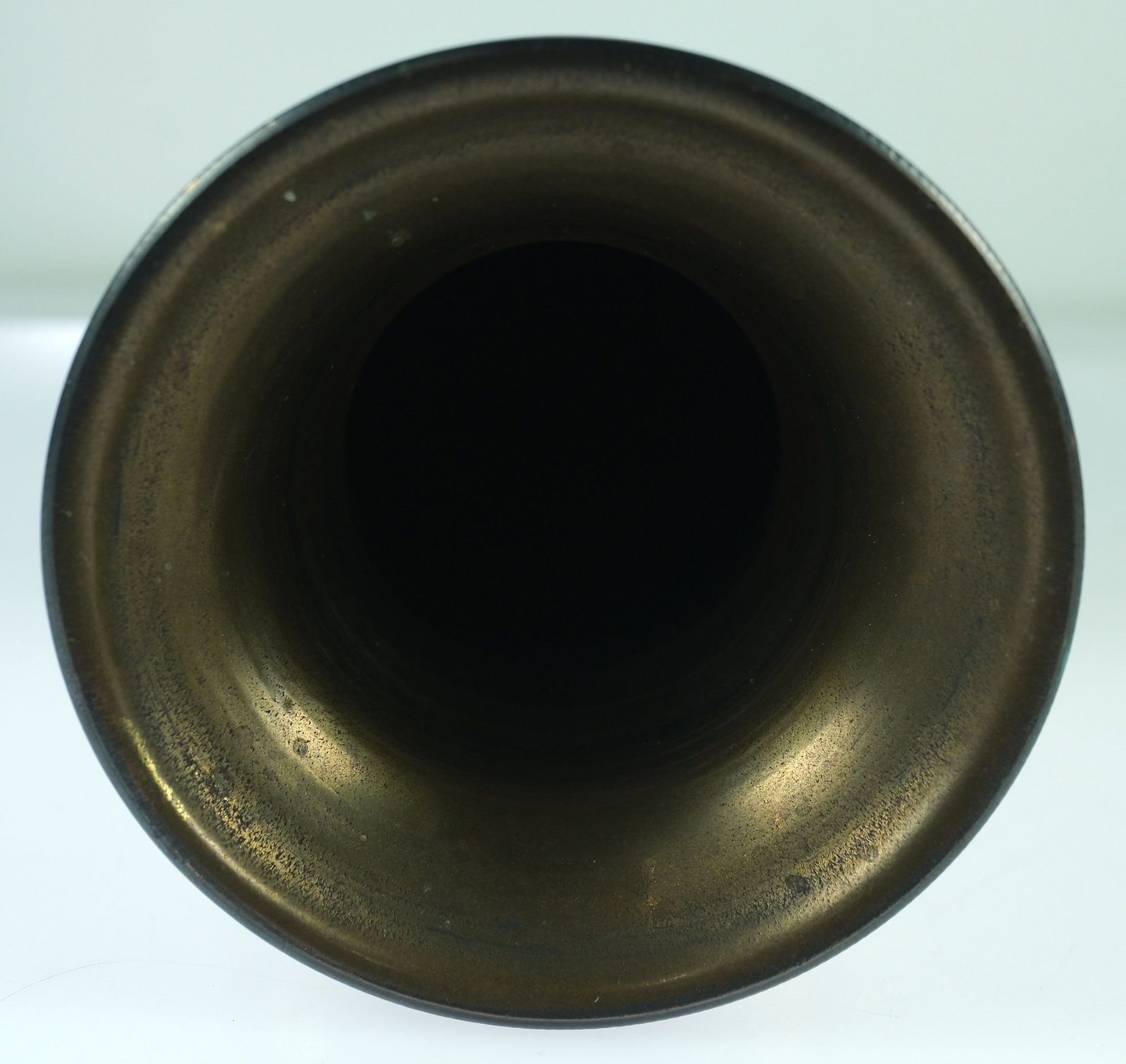 Egyptian Brass Vase with Coloured Ancient motifs - 3