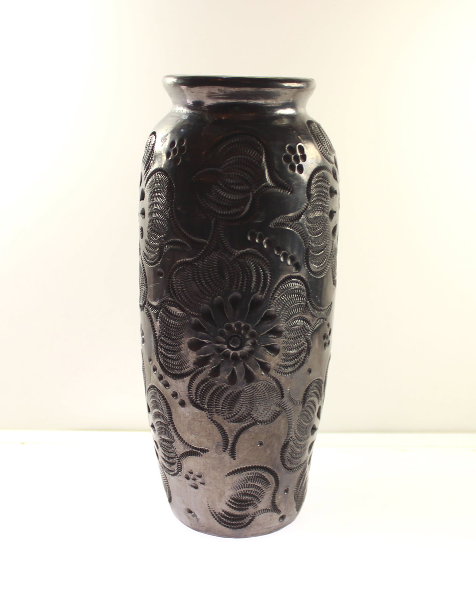 Mexico 'Oaxaca' Black Clay Vase - 3