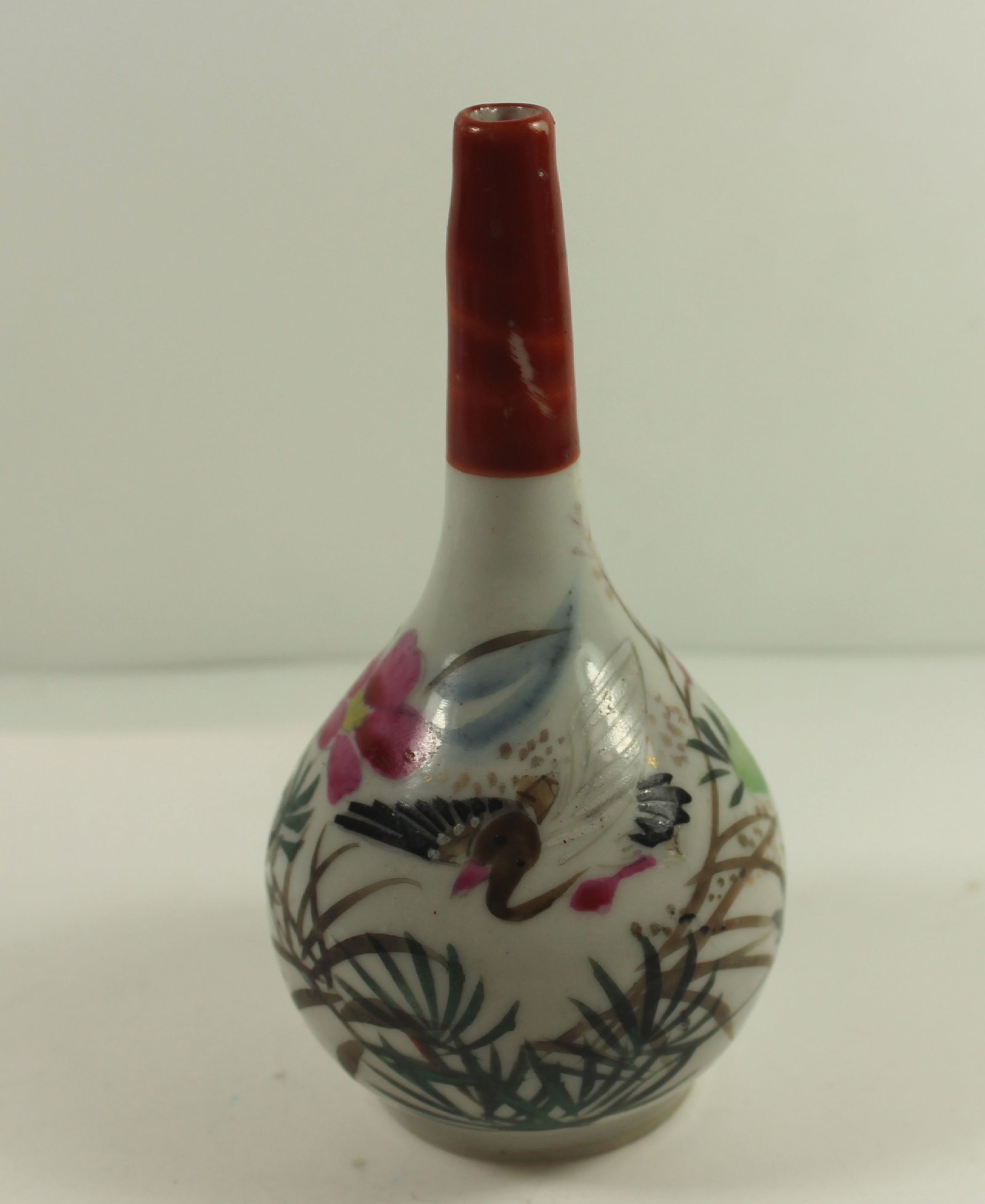 Antique Japanese Hand-painted Miniature Vase - 2
