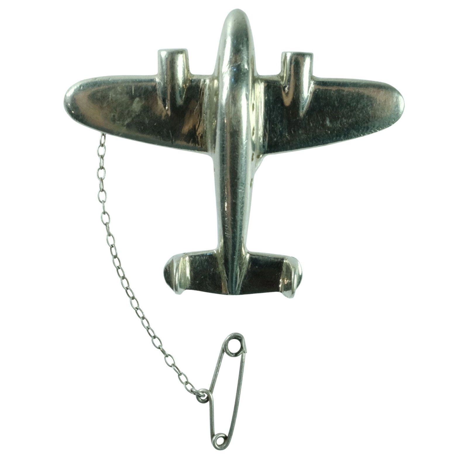 WWII Trench Art - Sweetheart Badge in the form of a Lockheed Hudson Bomber: Skilfully crafted Size 5x4.5cms Medium Collectibles