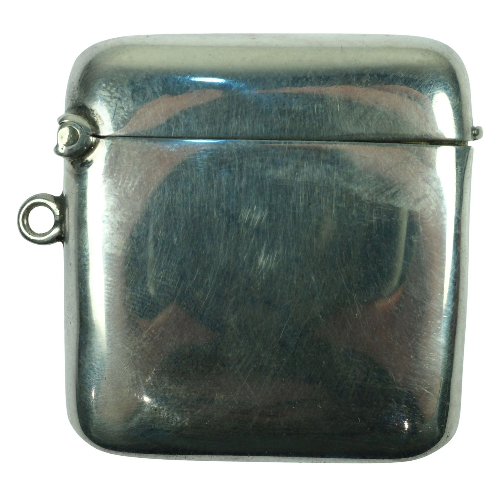 Antique Sterling (925) Silver Vesta: Birmingham, 1910 Size Weight 24.27gms : 4x4cms Medium Collectibles