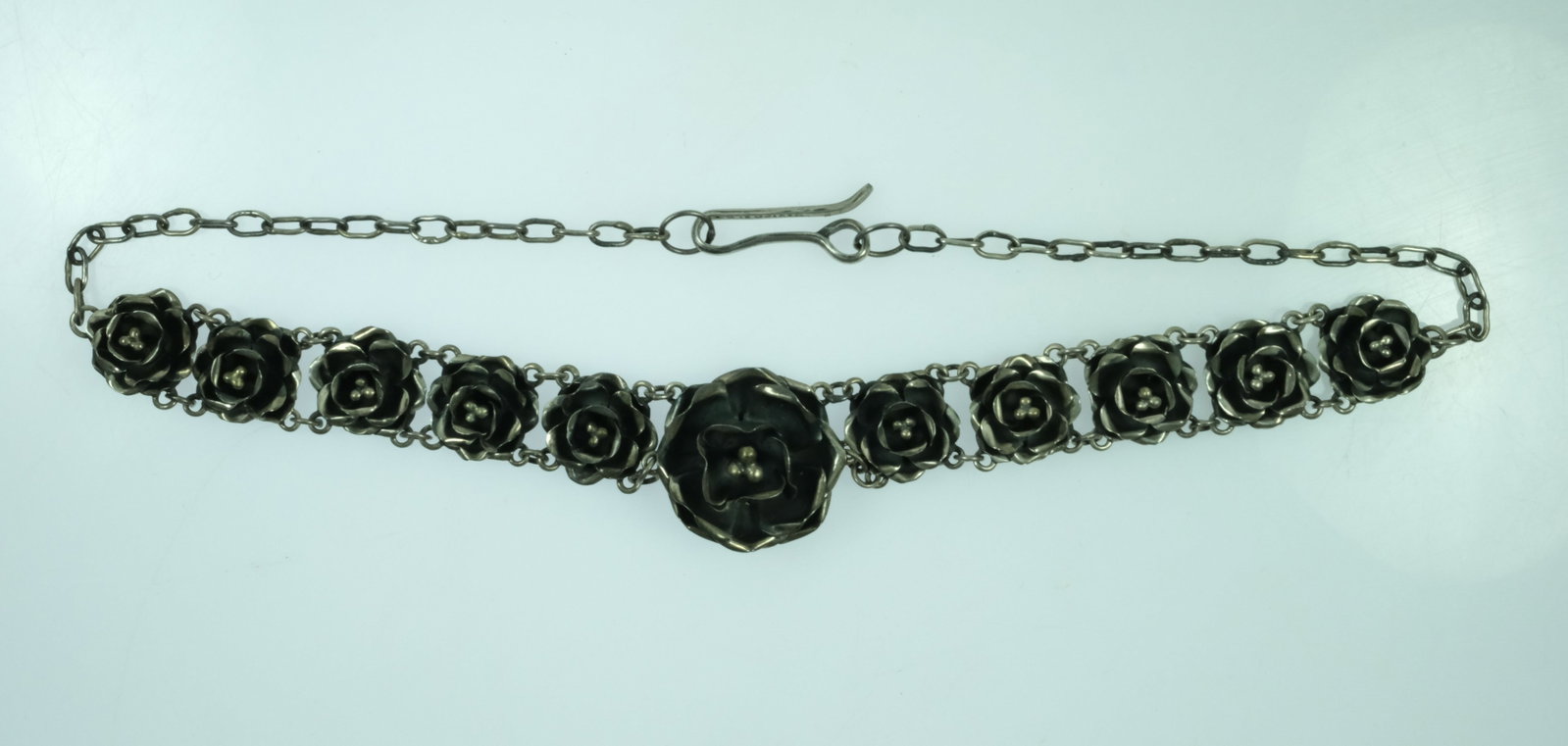 Stunning Mexican (925) Silver Necklace with matching Bracelet, Earrings & Ring (5) - 2