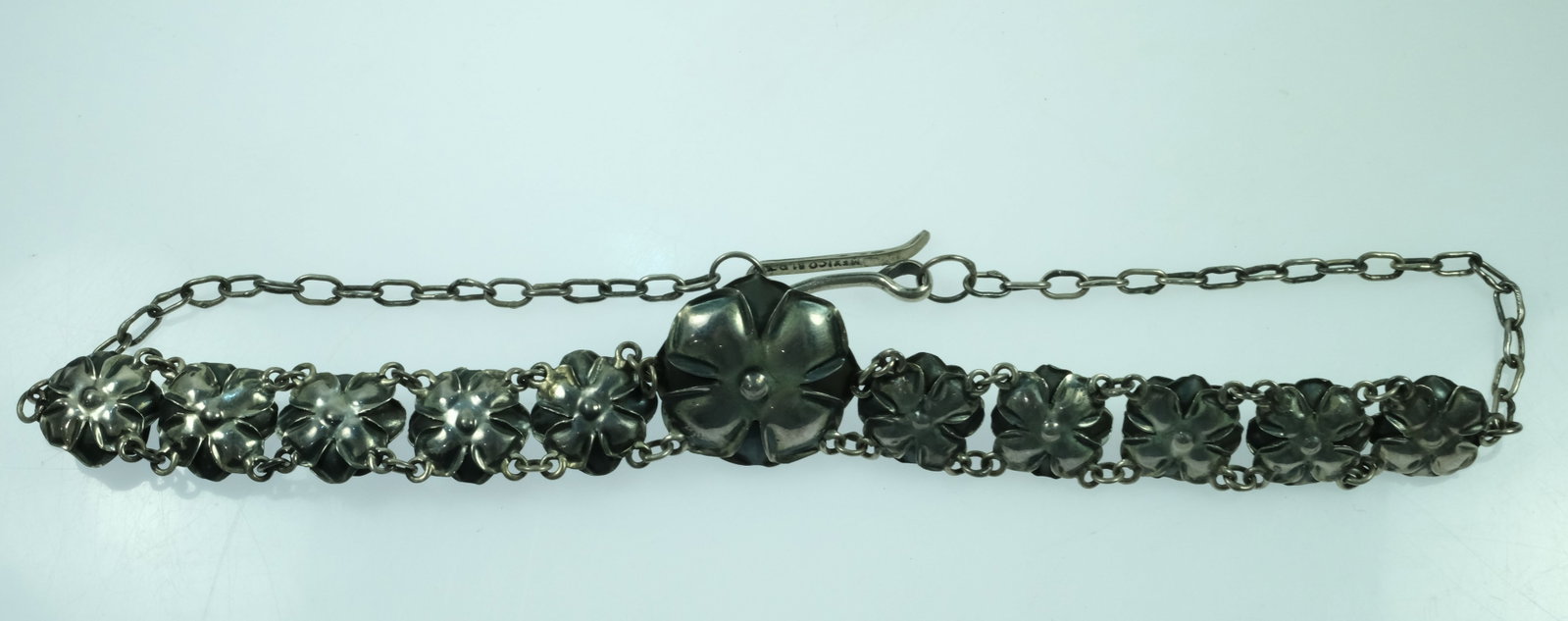 Stunning Mexican (925) Silver Necklace with matching Bracelet, Earrings & Ring (5) - 3