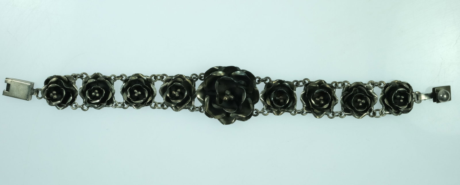 Stunning Mexican (925) Silver Necklace with matching Bracelet, Earrings & Ring (5) - 4