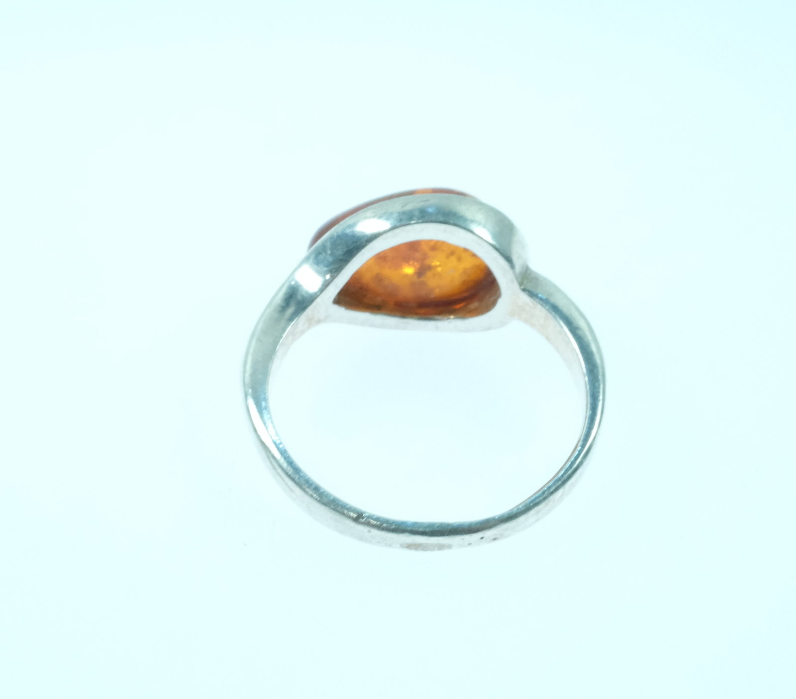 Sterling Silver Rings in Amber, Amethyst & Green Turquoise (3 items) - 5
