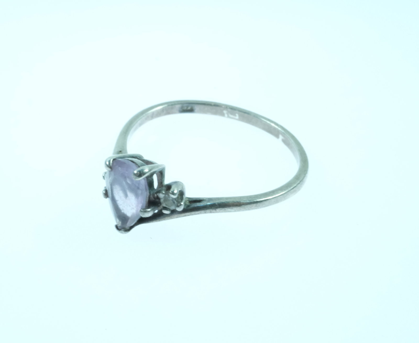 Sterling Silver Rings in Amber, Amethyst & Green Turquoise (3 items) - 6