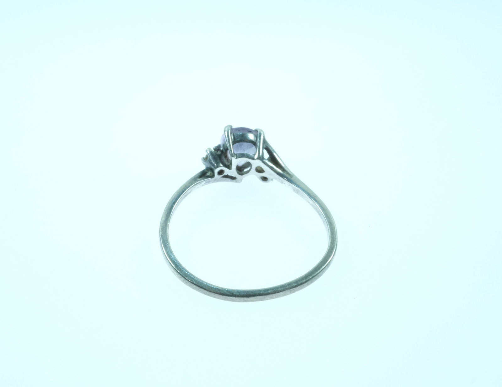 Sterling Silver Rings in Amber, Amethyst & Green Turquoise (3 items) - 7