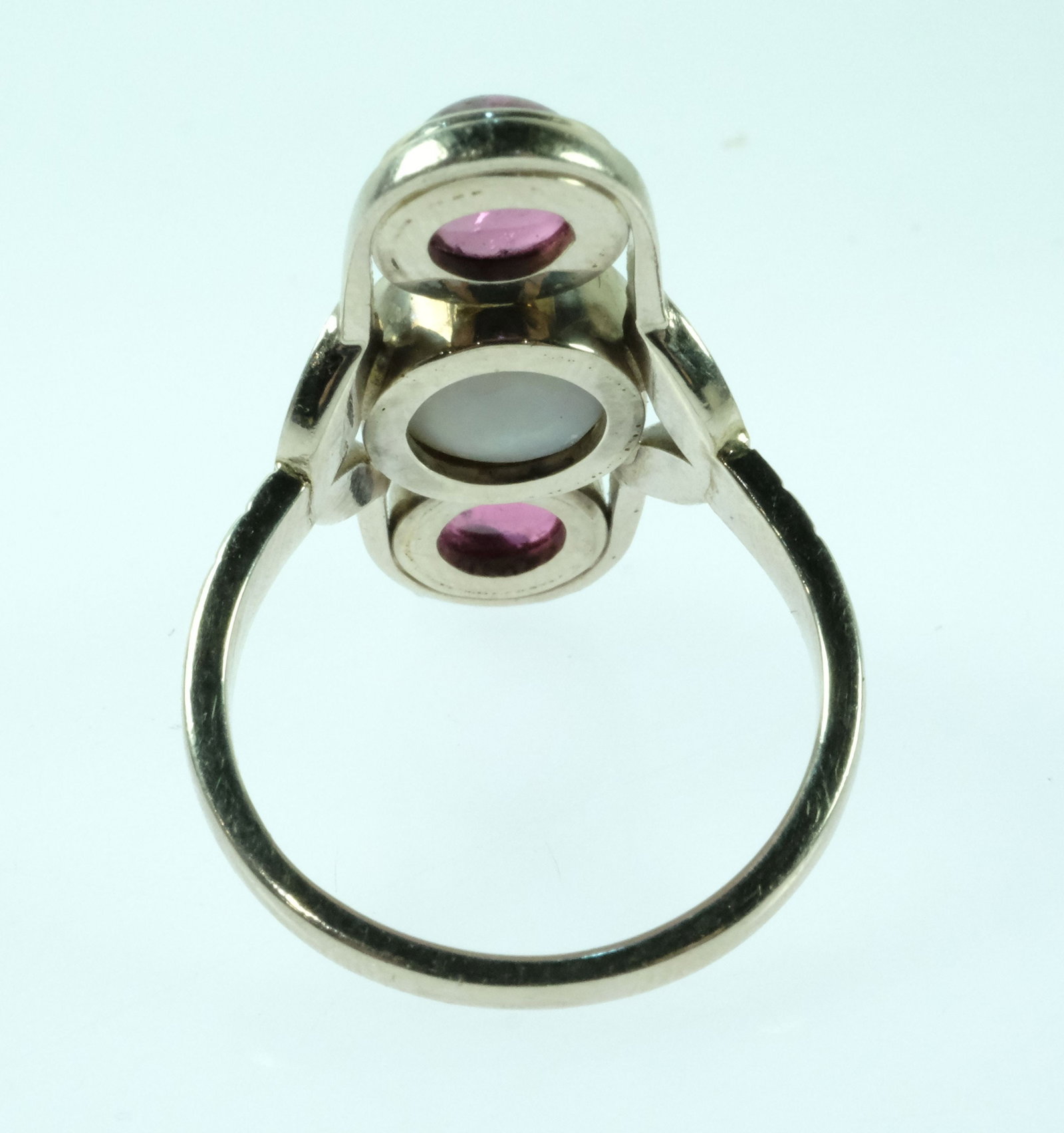 Solid Opal, Tourmaline & Diamond Ring in 9ct Yellow Gold - 2