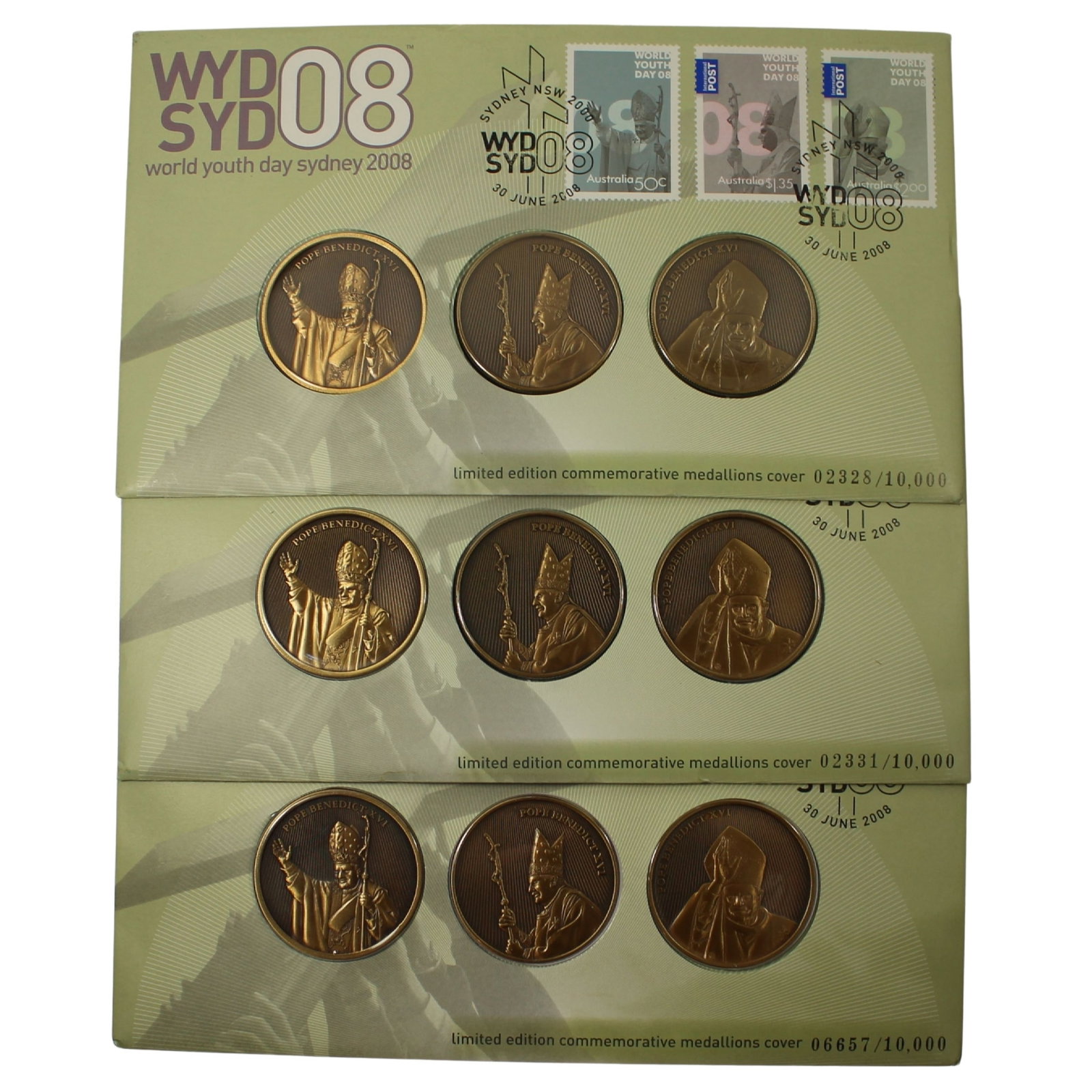 Australia 2008 'World Youth Day' Medallion & Stamp Cover (3 items) (1 of 1)