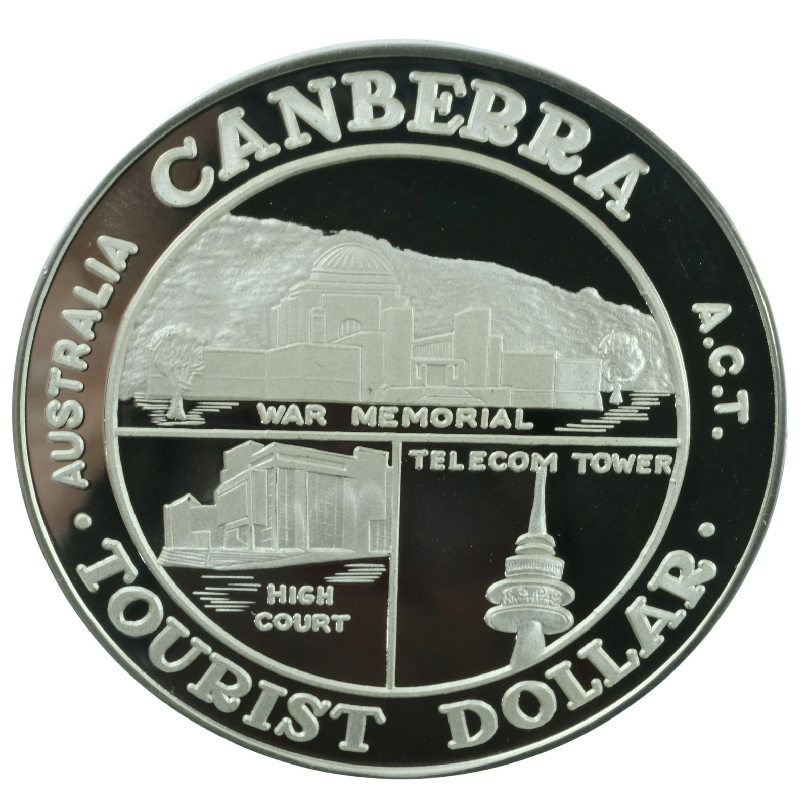 Australia Canberra 1983 Proof 'Tourist' Dollar in Sterling (925) Silver, FDC (1 of 2)
