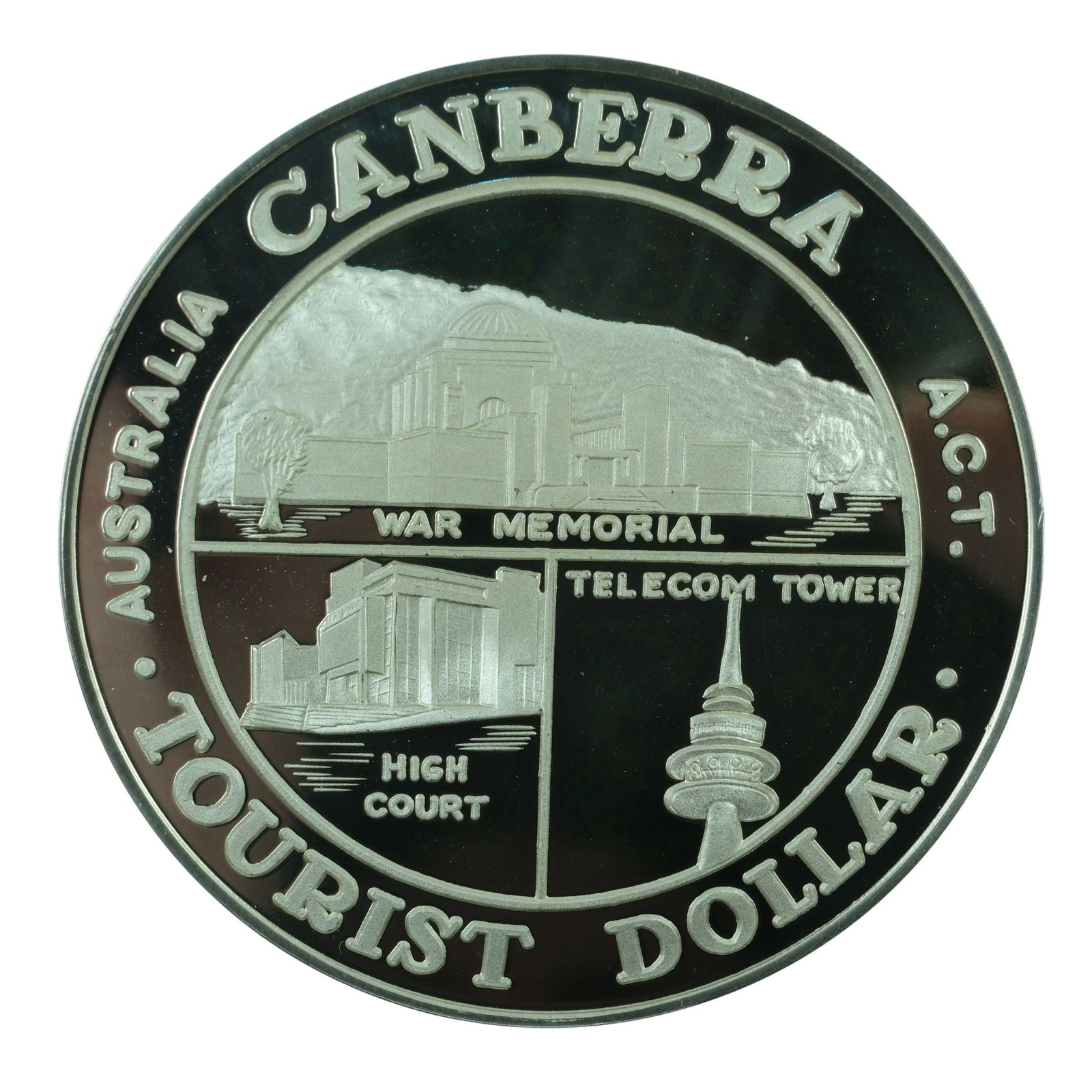 Australia Canberra 1983 Proof 'Tourist' Dollar in Sterling (925) Silver, FDC (1 of 2)