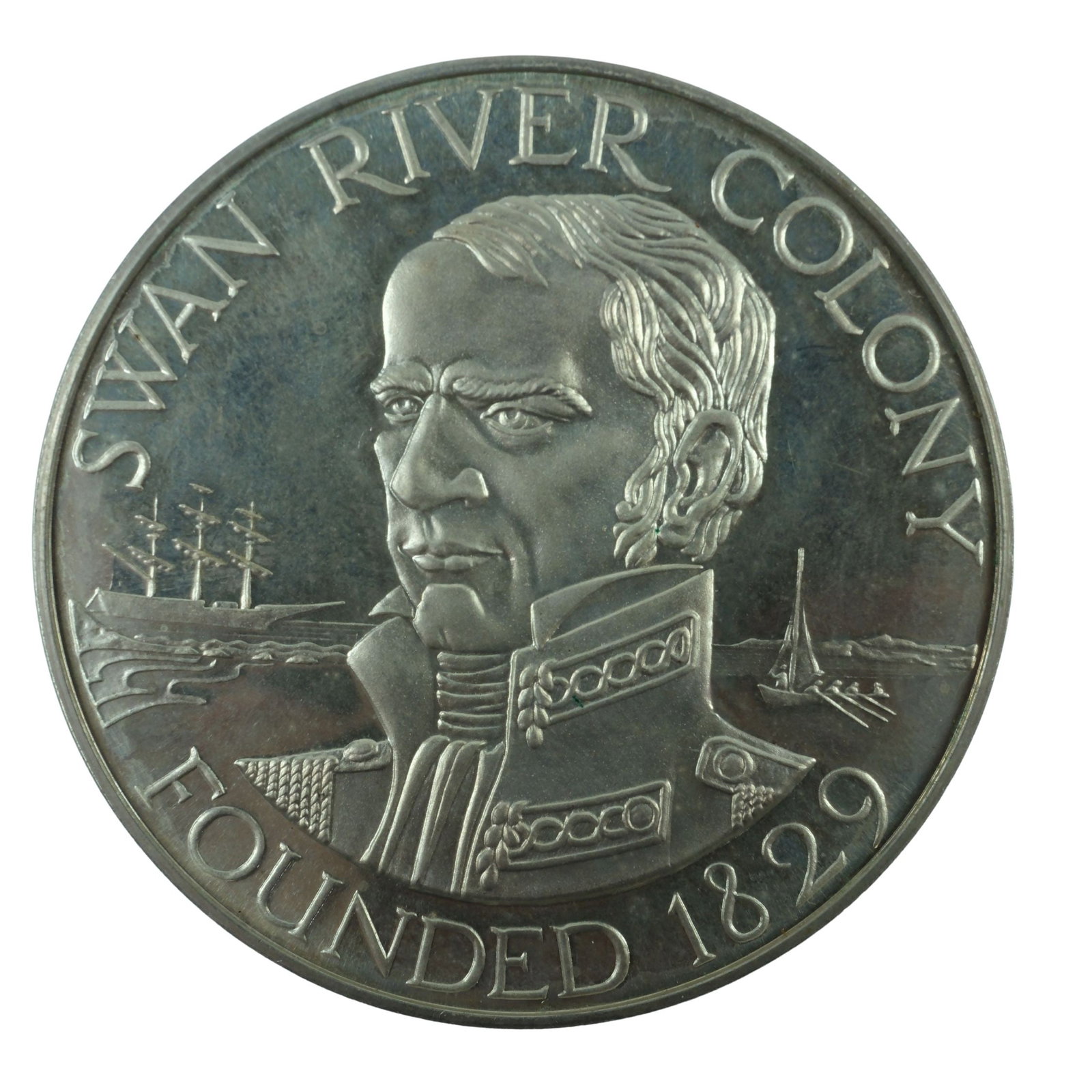Australia 1979 '150th Anniversary of Western Australia' Prooflike Silver (925) Medal: Carlisle 1979/24 Size Diameter 43mm. ASW Troy oz Medium Collectables