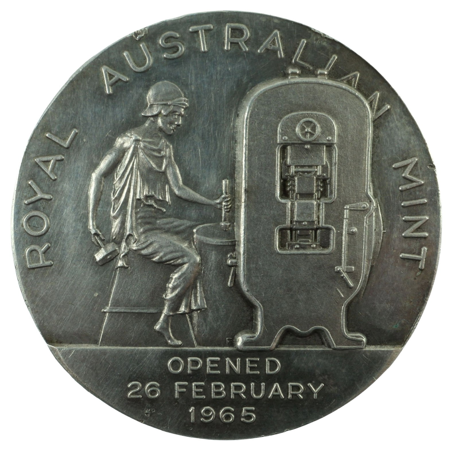 Australia 1966 'The Royal Australian Mint Society' Silver Medal, Uncirculated: Carlisle 1966/15. Mintage 300 Size Diameter 34mm Medium Collectables