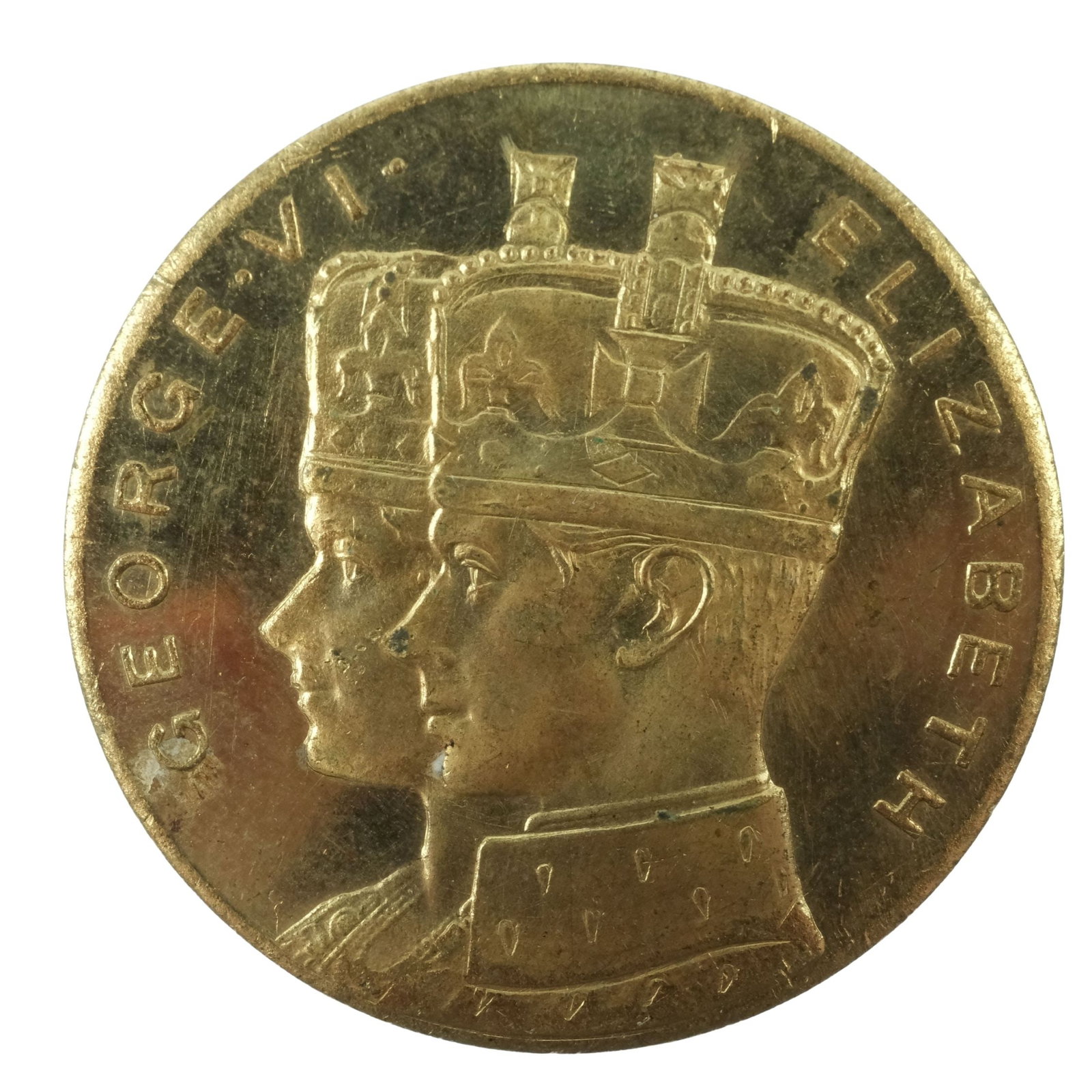 Australia 1949 'Royal Visit (Cancelled) of George VI & Elizabeth' Gilt Bronze Medal, Brilliant Unc: Carlisle# 1949/9 Size Diameter 34mm Medium Collectables