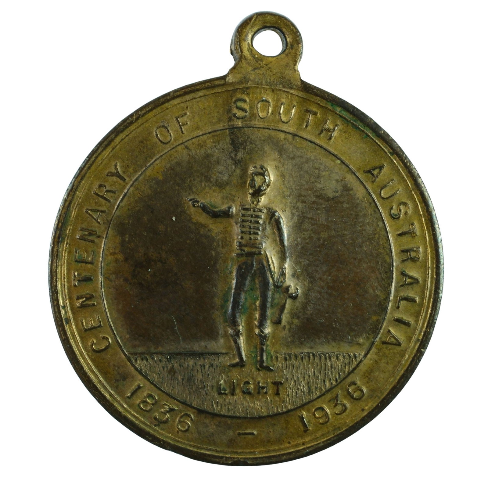 Australia 1936 'Centenary of South Australia' Gilt Bronze Medalet, about Uncirculated: Carlisle# 1936/1 Size Diameter 31mm Medium Collectables