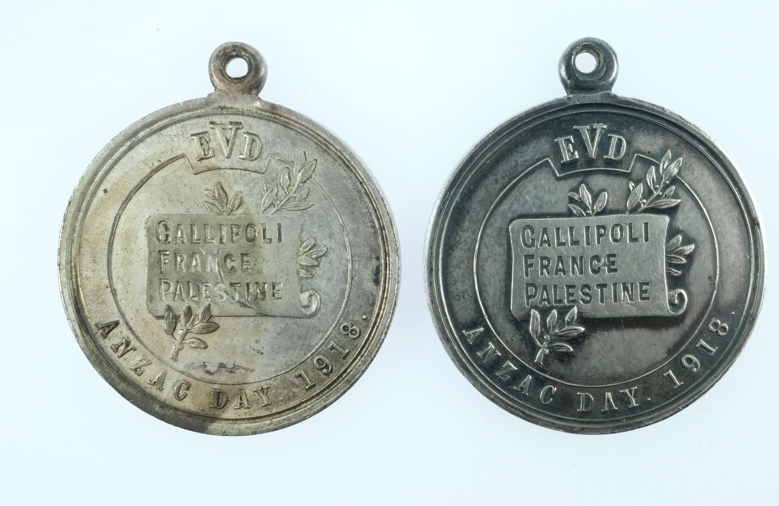 Australia 1918 'Honour to the AIF' Silver & Silvered Medalets, virtually Uncirculated (2) - 2