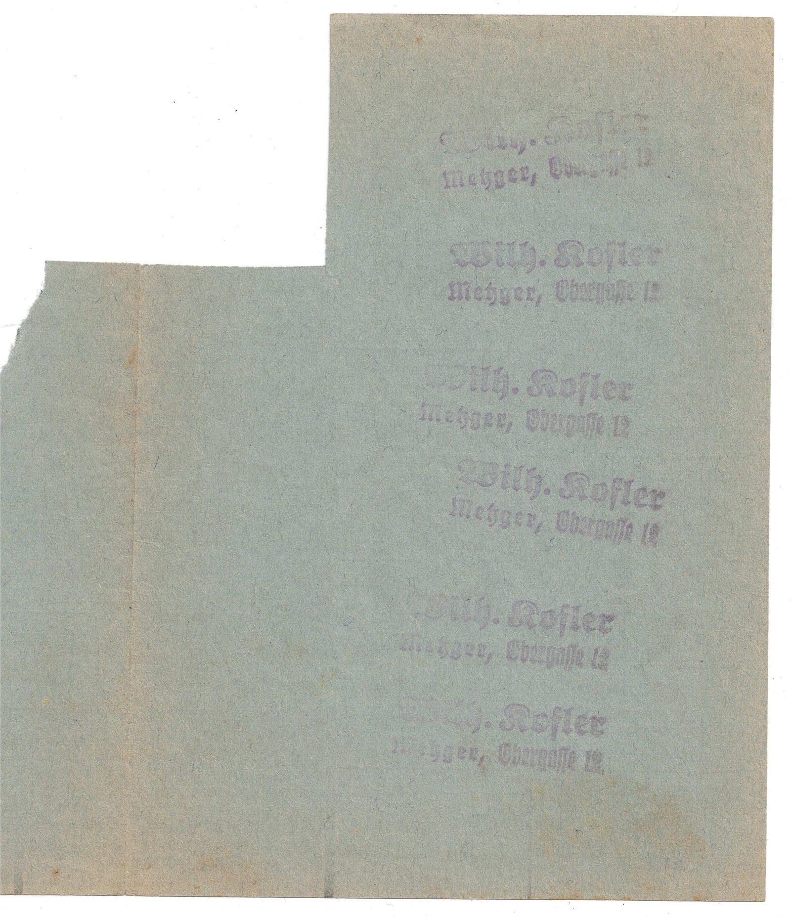 German 'Reich' Meat Ration Card 1939 with sixteen coupons attached for 100 gms, EF detail - 2