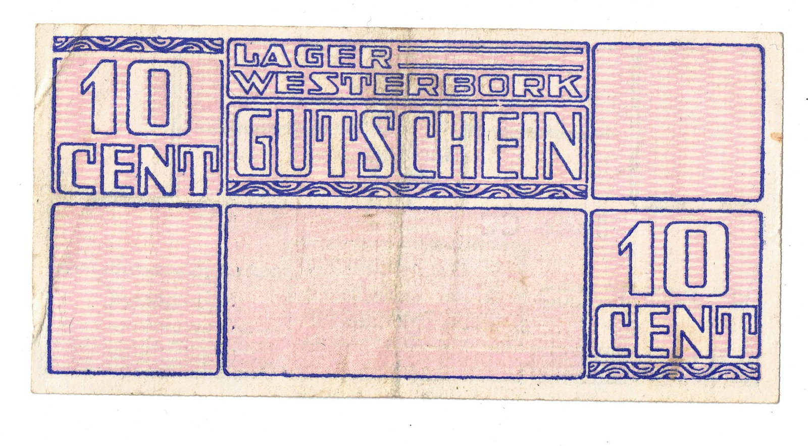 Westerbork Netherlands (German Occupation) Concentration Camp 1944 10 Cent, good Very Fine - 2