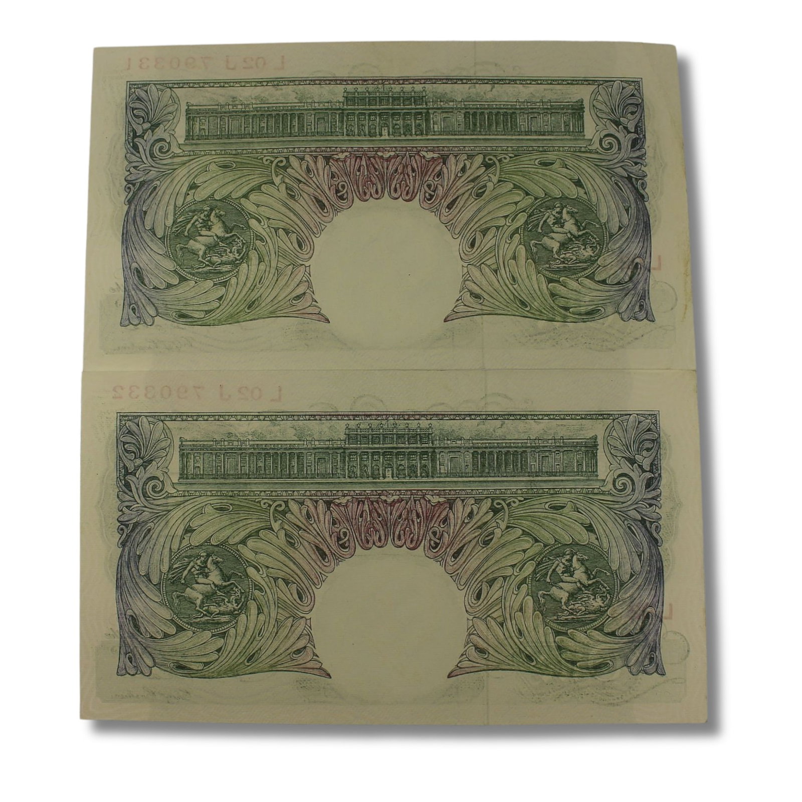 Great Britain 'Beale' £1 (1949-55), good Extremely Fine OPQ (Consecutive Pair) - 2