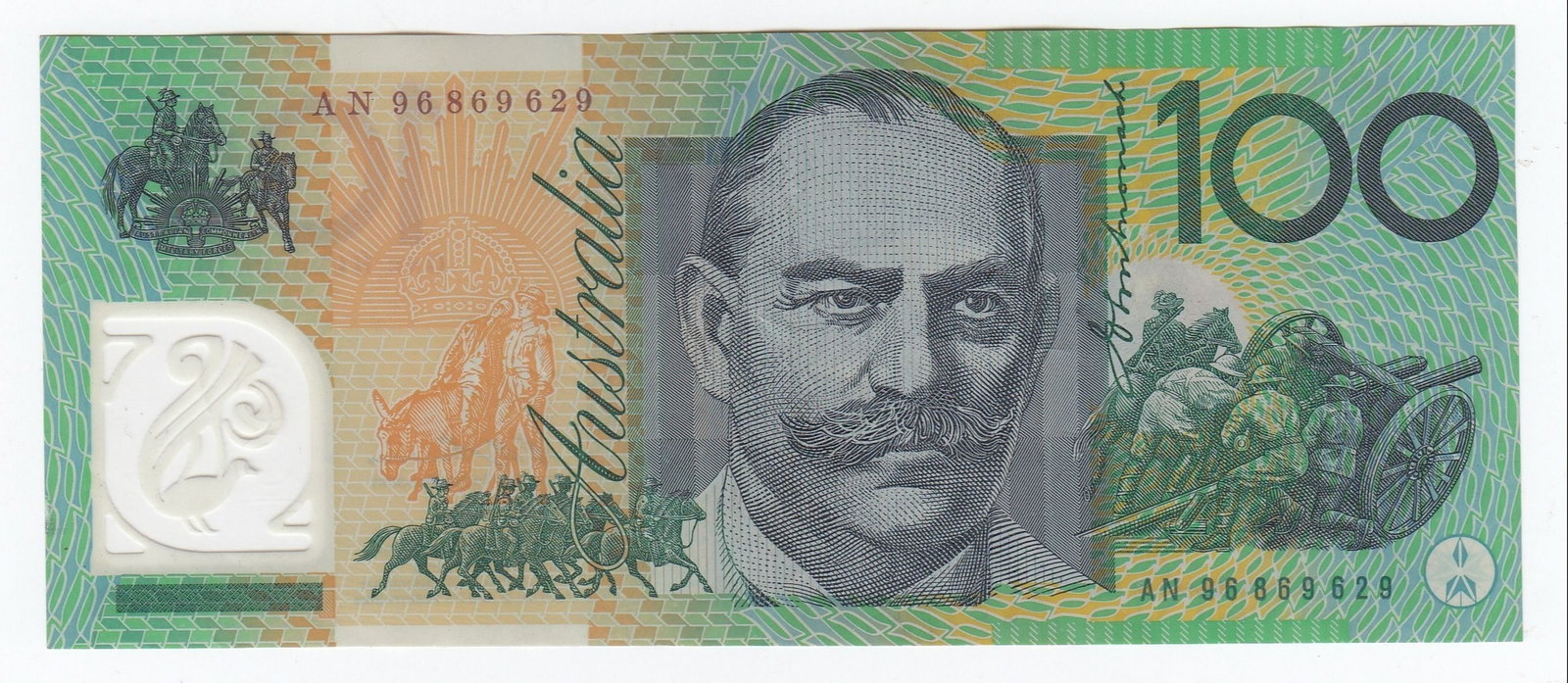 Australia 'Fraser - Evans' AN96 - First Prefix Test Note $100 (1996), good Extremely Fine: Renniks# 616TF : Serial# AN96 869629 Medium Collectibles