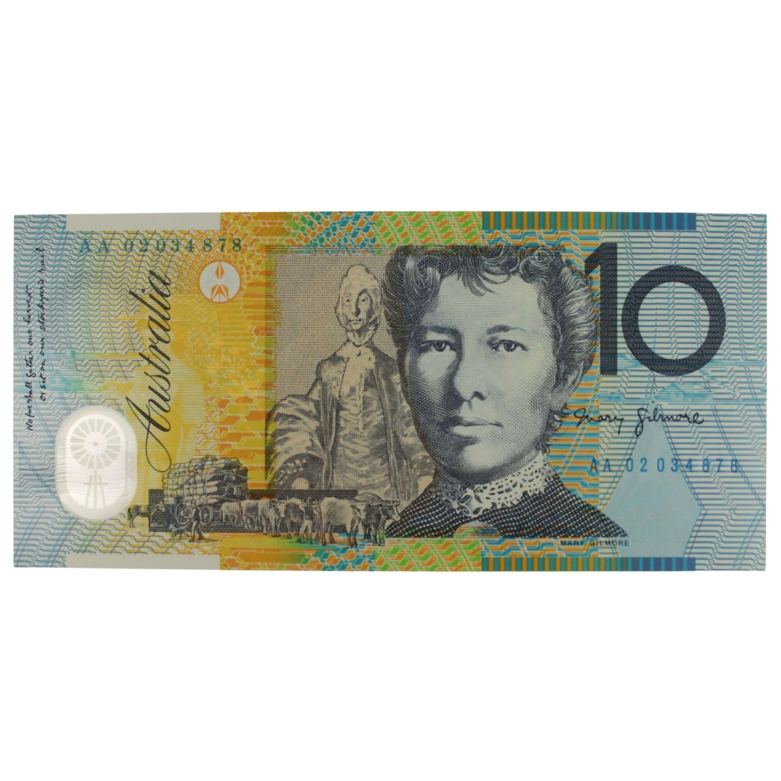Australia 'Macfarlane - Henry' AA02 - First signature Prefix Polymer $10, Uncirculated: Renniks# 320aF : Serial# AA02034878 Medium Collectibles