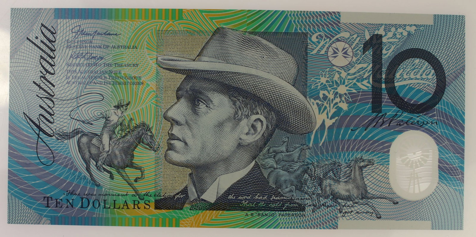 Australia 'Macfarlane - Henry' AA02 - First signature Prefix Polymer $10, Uncirculated - 2