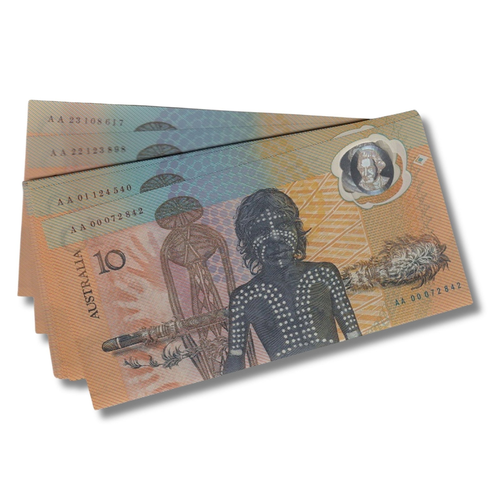Australia 'Johnston - Fraser AA00 - AA23 $10 Consecutive Run of Prefixes (1988) Uncirc (24) (1 of 2)