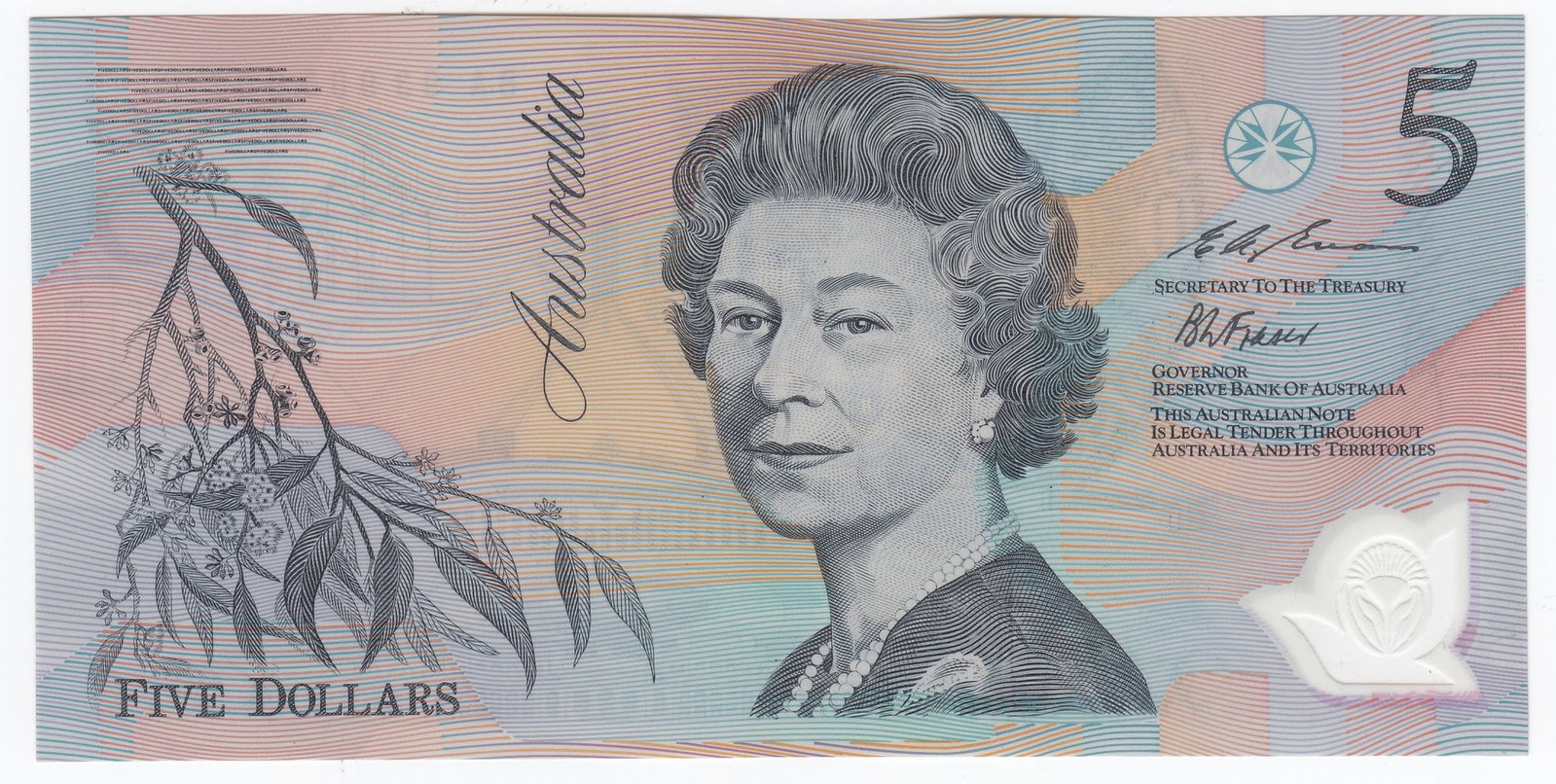 Australia 'Fraser - Evans' BA93 - First Prefix $5 (1993), Uncirculated - 2