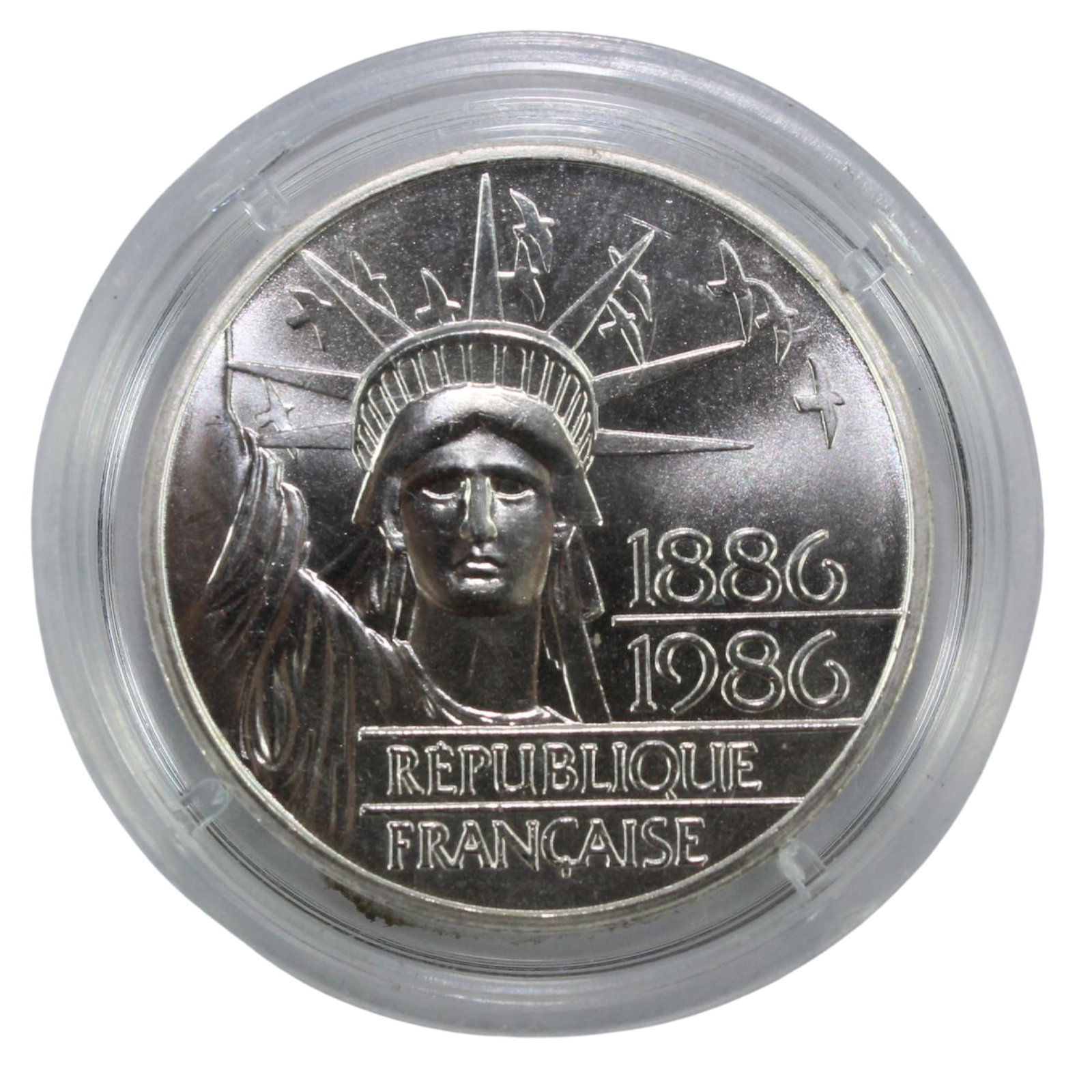 France 1986 Piedfort Silver (900) 100 Francs, Brilliant Uncirculated: KM#960 Size ASW 0.4340 Troy oz Condition Encapsulated but no packaging Medium Collectibles