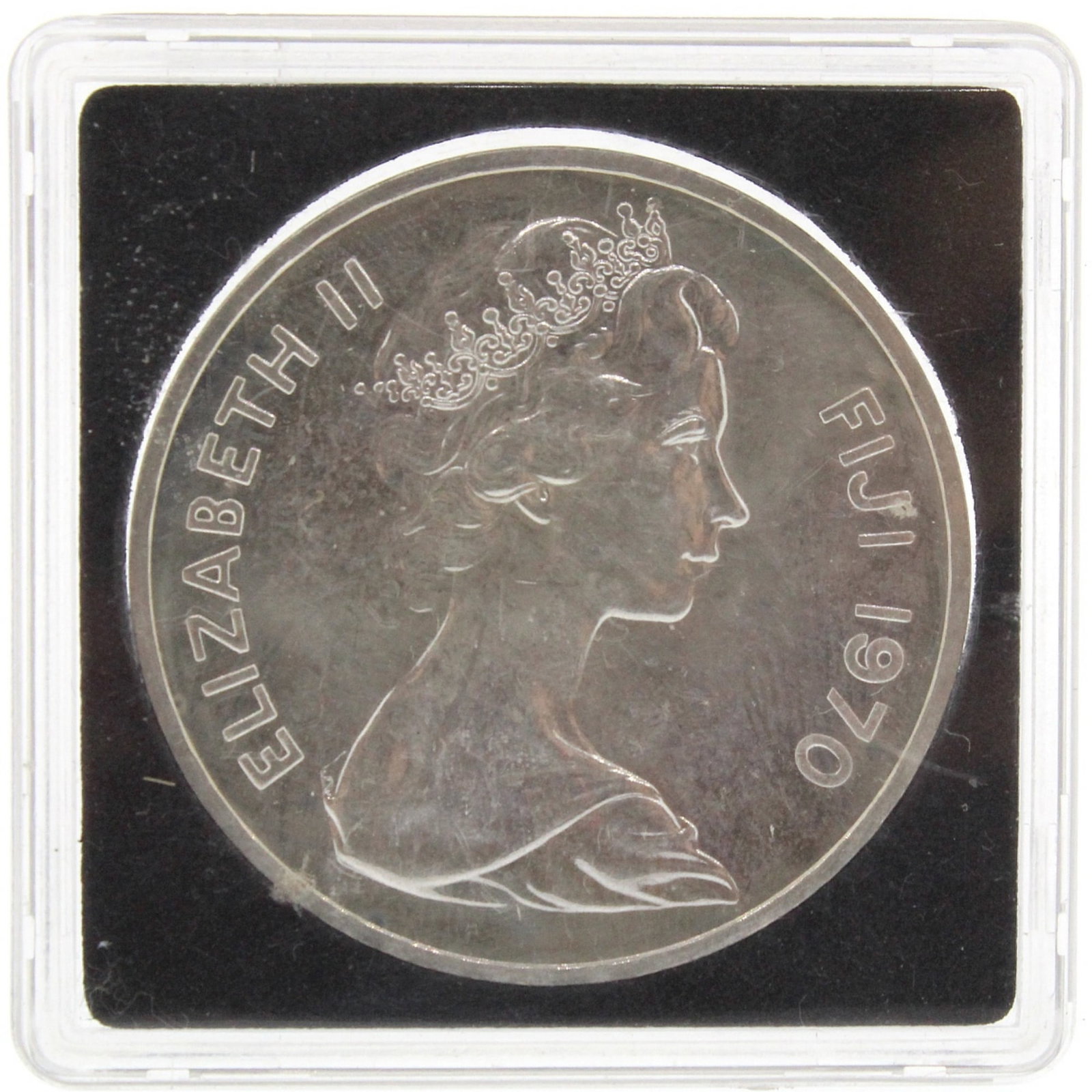 Fiji 1970 Polished Proof Silver (925) Dollar, FDC: 'Independence Commemorative.' Mintage 1,000 Size ASW 0.8410 Troy oz Medium Collectibles
