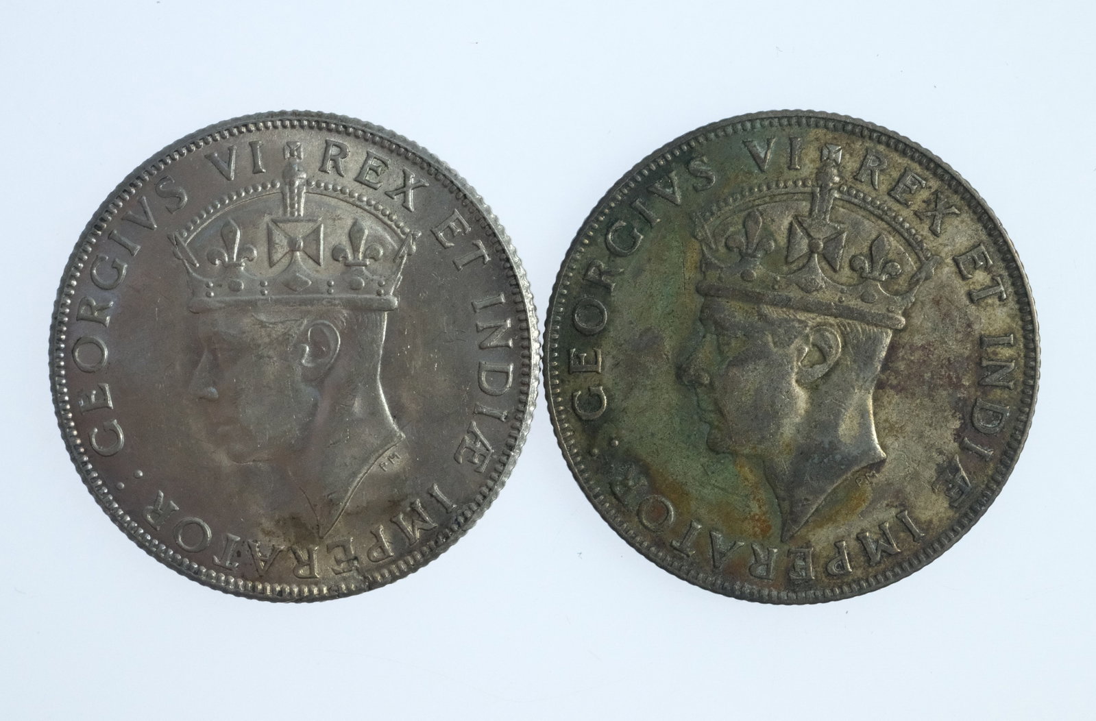 East Africa (British) 1941 Shillings, Large & Small Loop, AU Details & Choice UNC, Both Very Scarce. - 2