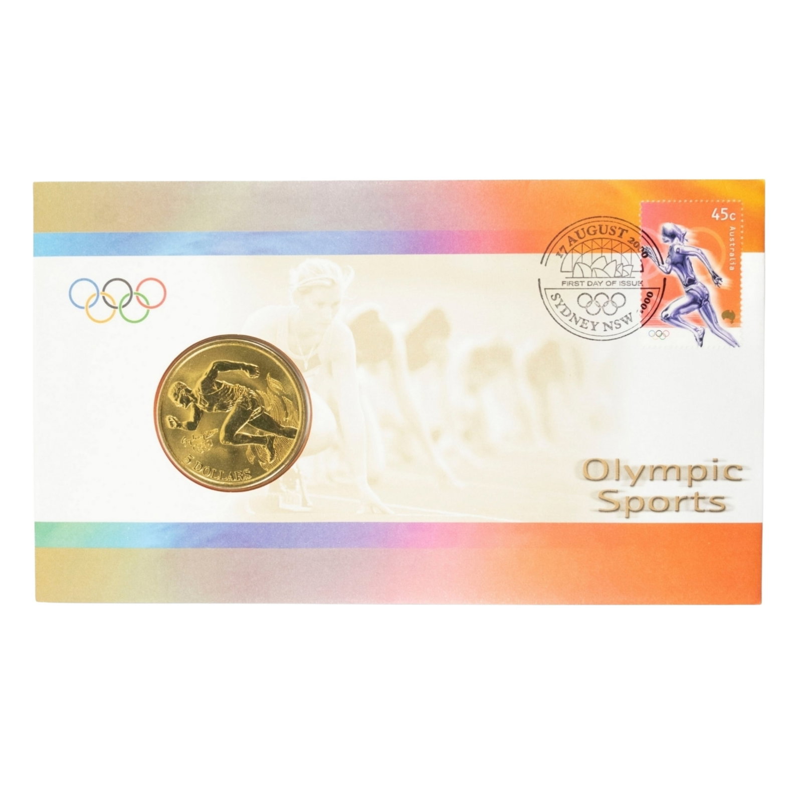 Australia 2000 Olympic Sports - Athletics PNC, Al/Br $5.00: RAM Issue Size . Medium Collectibles Exhibited Coins, Australia & New Zealand