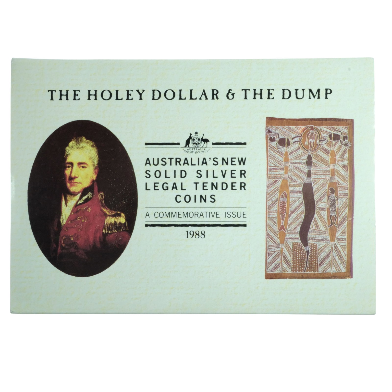 Australia 1988 'Holey Dollar and Dump' Proof Silver (999) $1 & 25c, FDC: As issued Size ASW 1.25 Troy oz Medium Collectibles