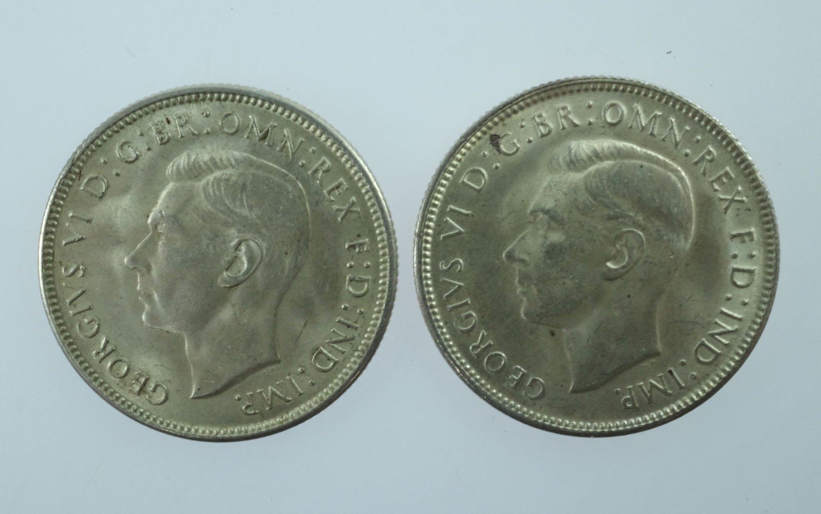 Australia 1944' Serif S' & 'Plain S' Florins, Choice Uncirculated (2 coins) - 2
