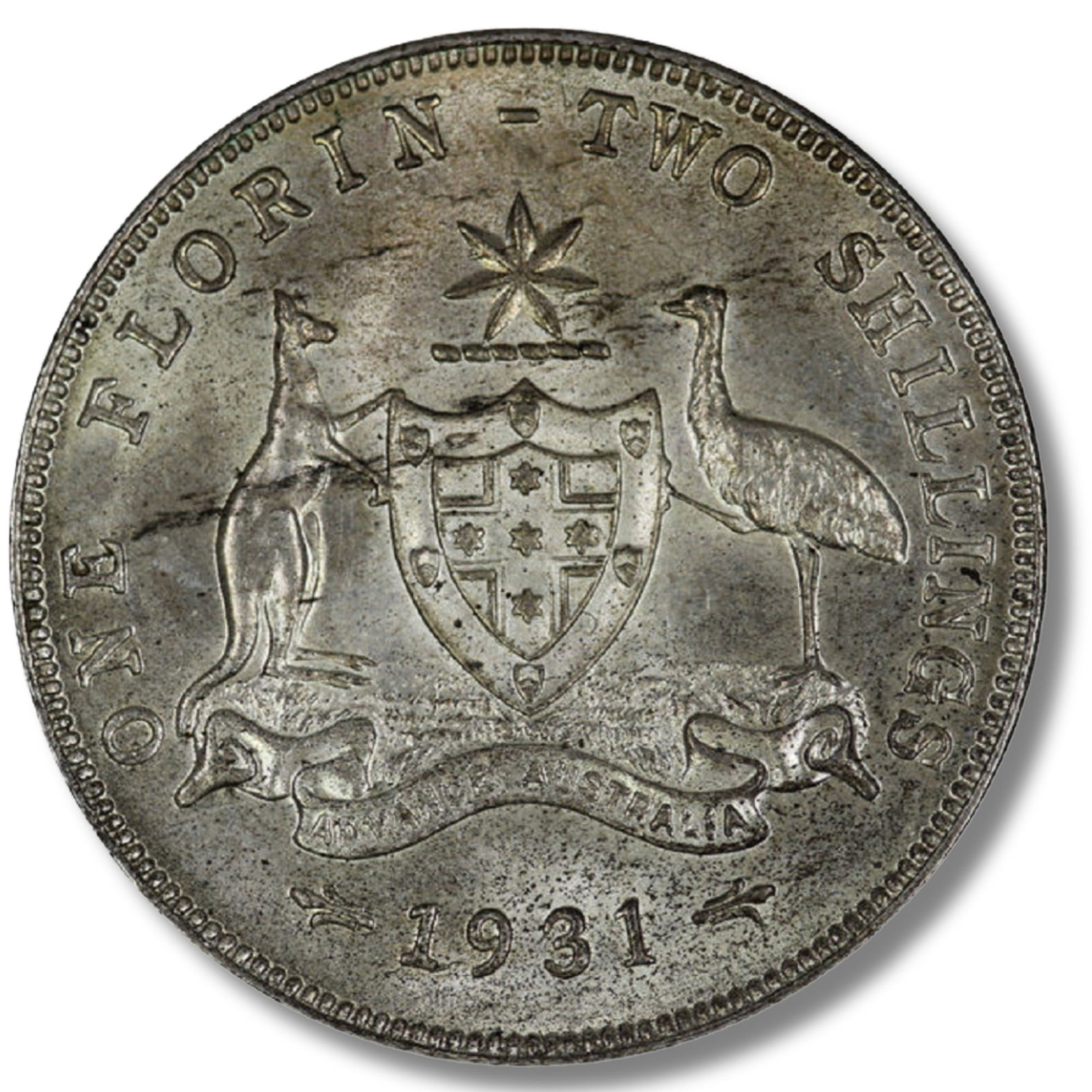 Australia 1931 Florin, Choice Uncirculated (1 of 2)