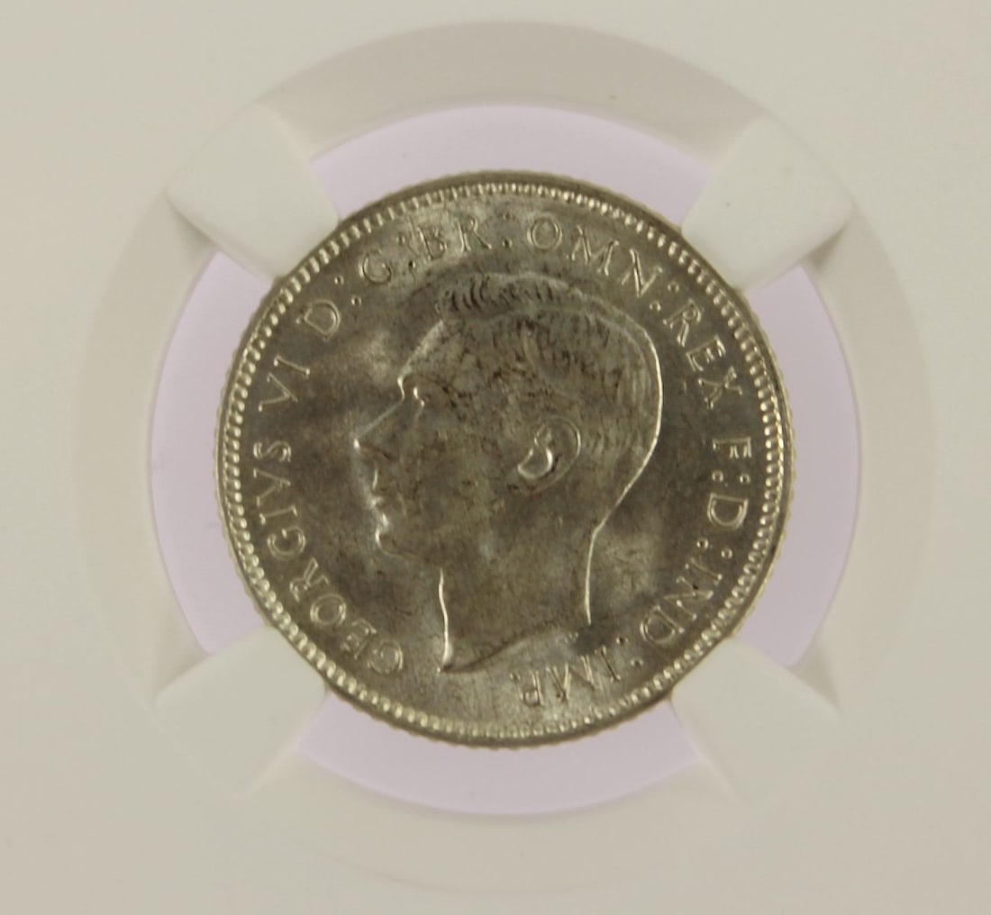 Australia 1942 (M), 1942 (D), 1942 (S), 1943 (D) & 1943 (S) Sixpences, All NGC MS64 - 10