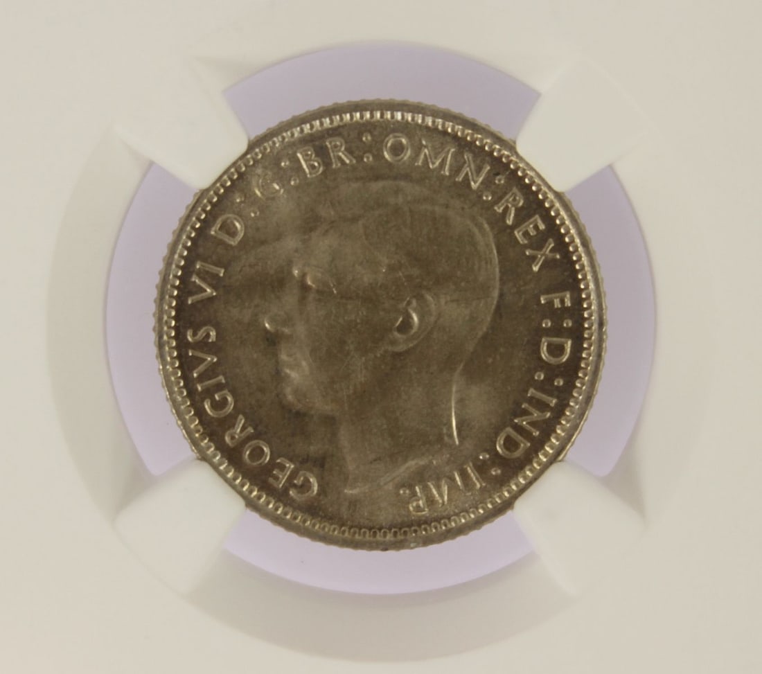 Australia 1942 (M), 1942 (D), 1942 (S), 1943 (D) & 1943 (S) Sixpences, All NGC MS64 - 2