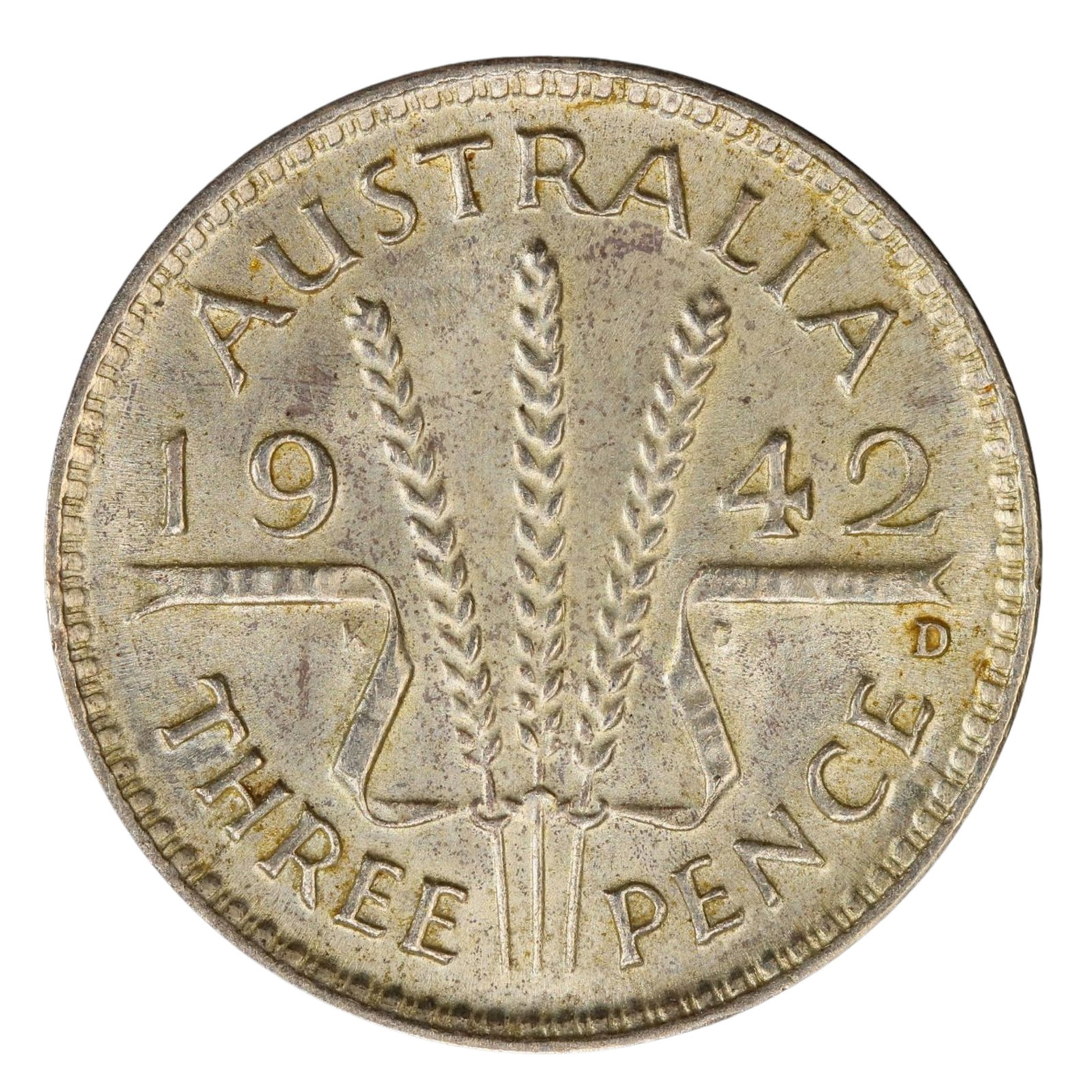 Australia 1942 D Threepence, PCGS MS64: Perfect Medium Collectibles Exhibited Coins, Australia & New Zealand