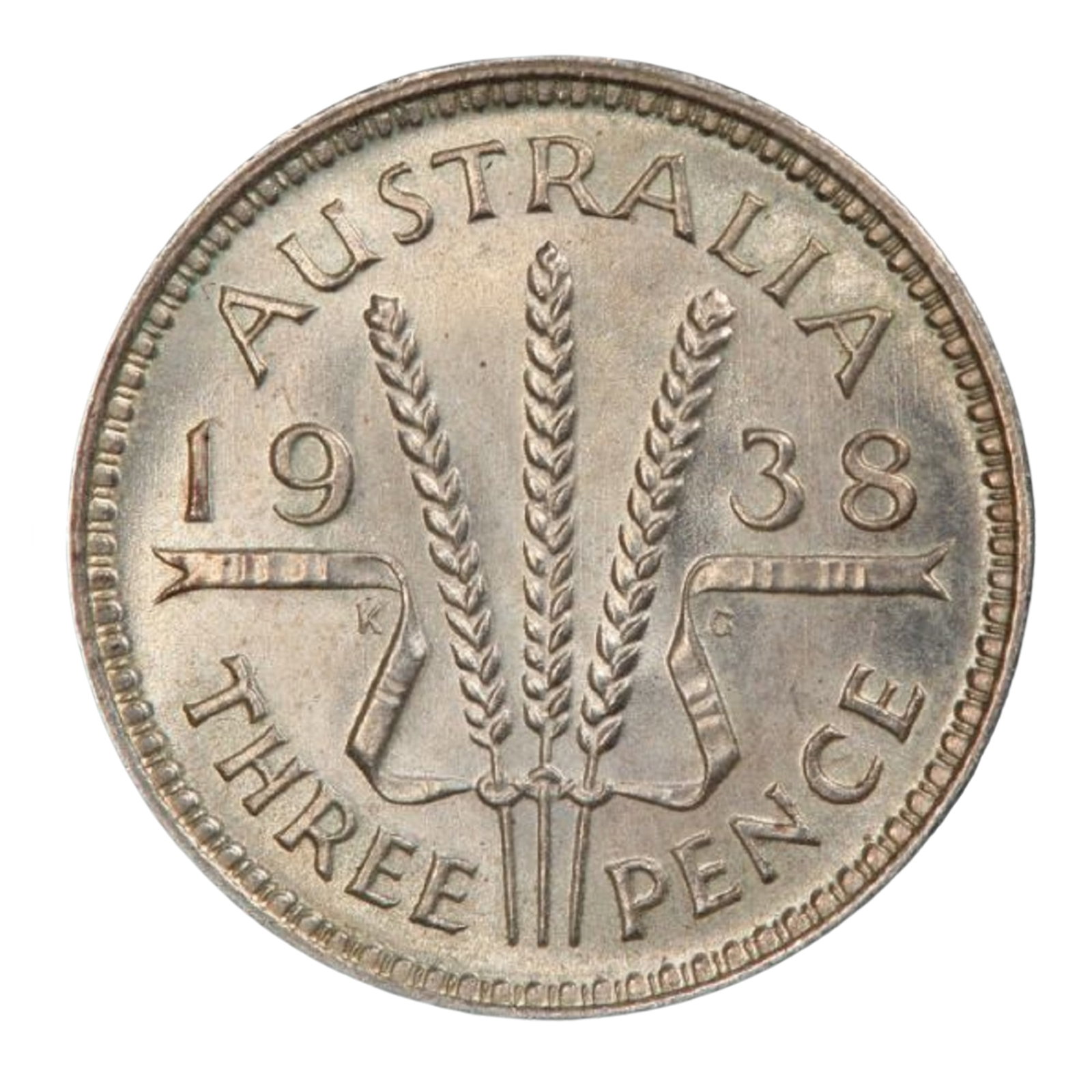 Australia 1938 Threepence, PCGS MS64 (looks better): First year of George VI Medium Collectibles Exhibited Coins, Australia & New Zealand