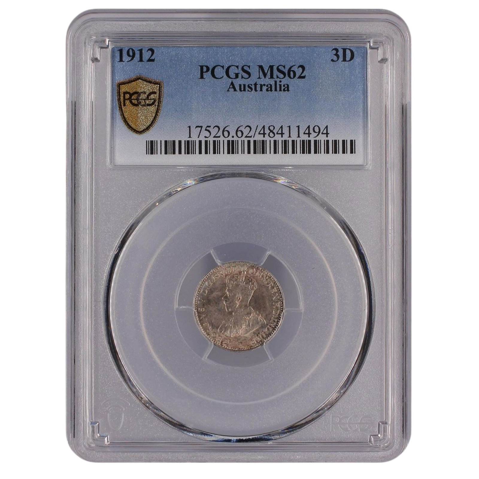 Australia 1912 Threepence, PCGS MS62 (Pop 14) (1 of 2)