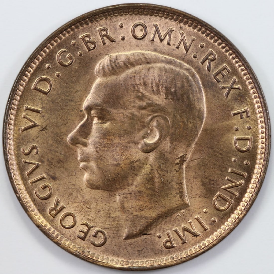 Australia 1948 (M) Penny, Choice Uncirculated with virtually full colour - 2