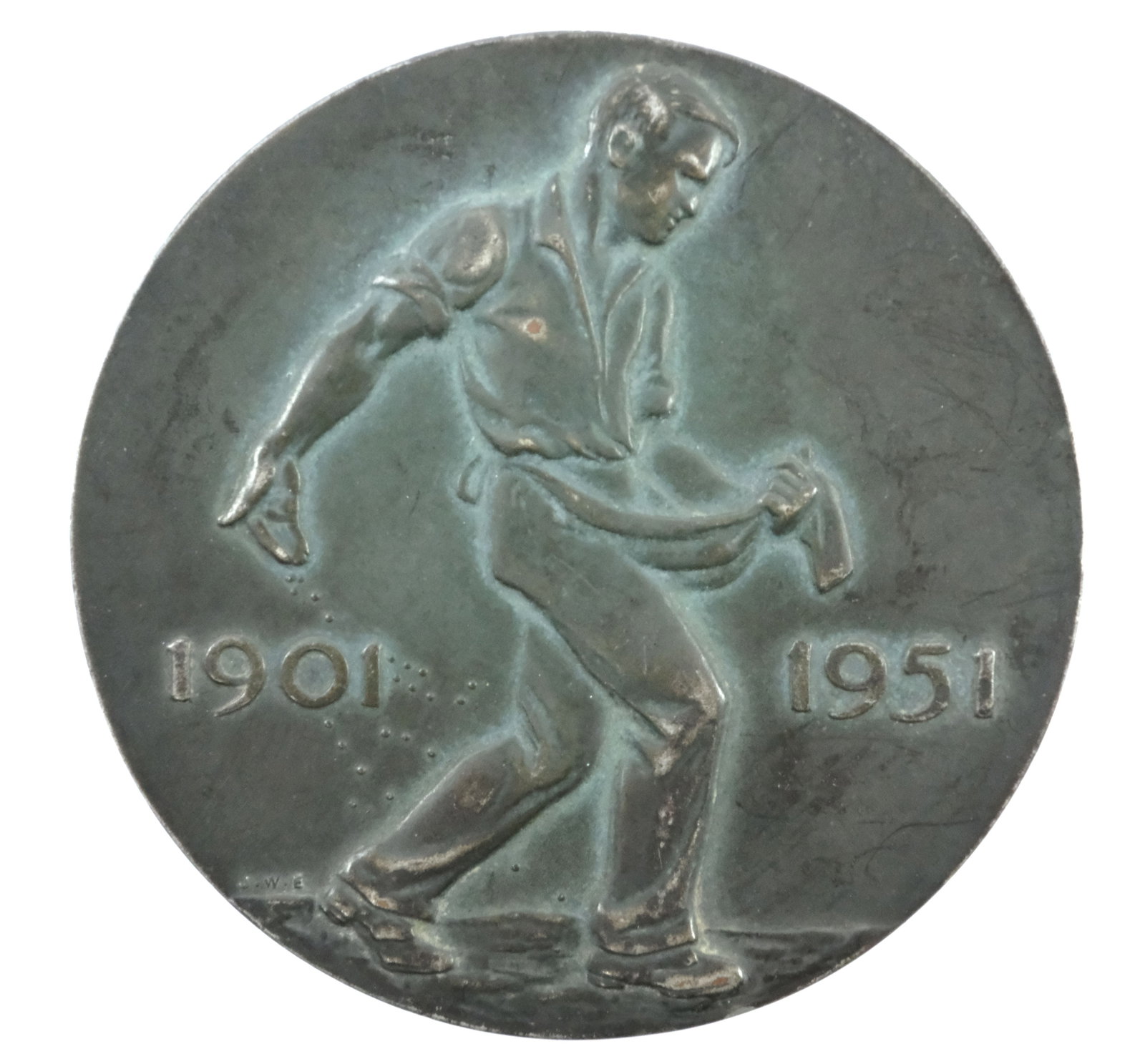 Australia 1951 'Jubilee of the Commonwealth' Medal in Silvered Bronze - 2